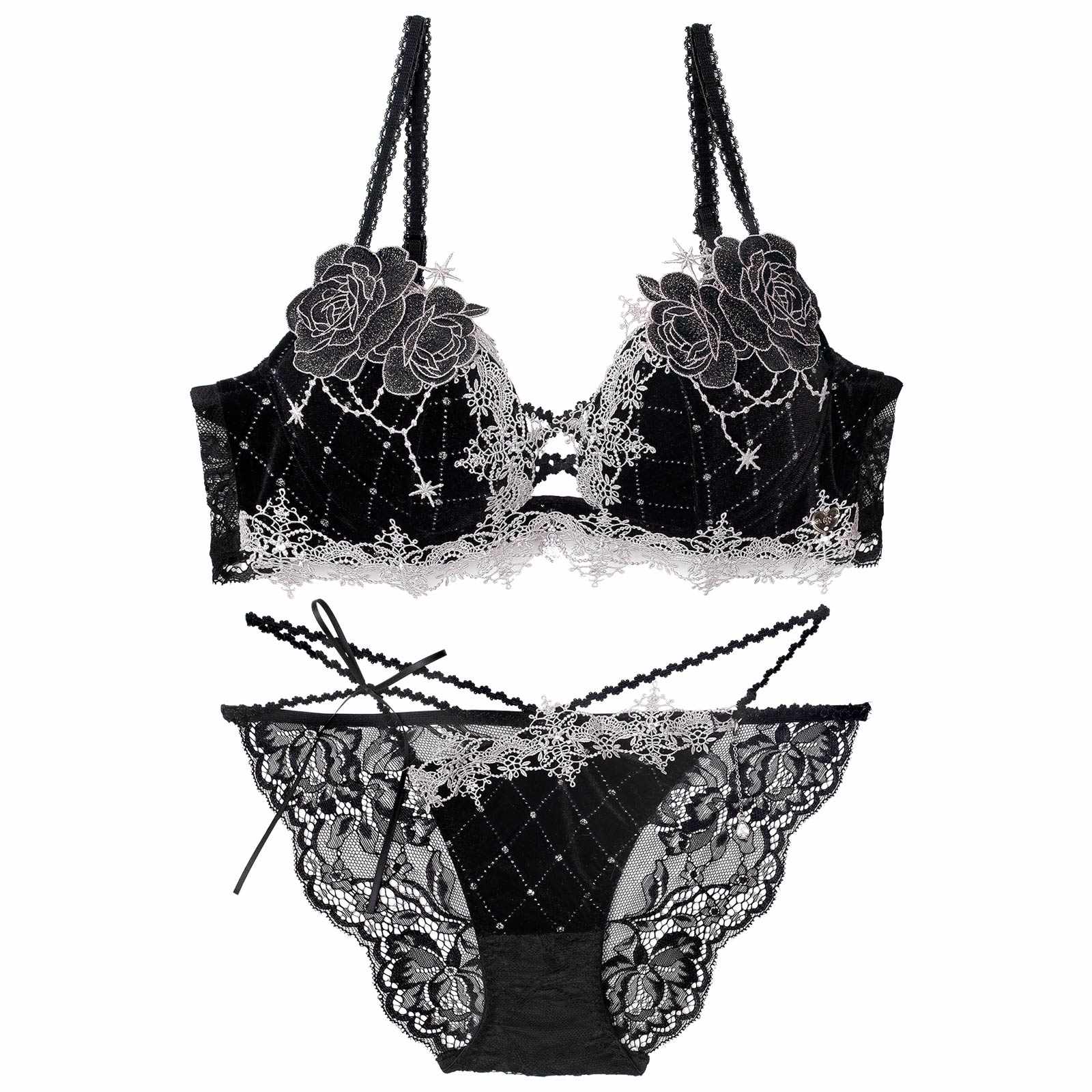 12/12再販!【明日花キララプロデュース/WhipBunny】Luxe Jewelry Velour Bra&Shorts / リュクスジュエリーベロアブラ&ショーツ