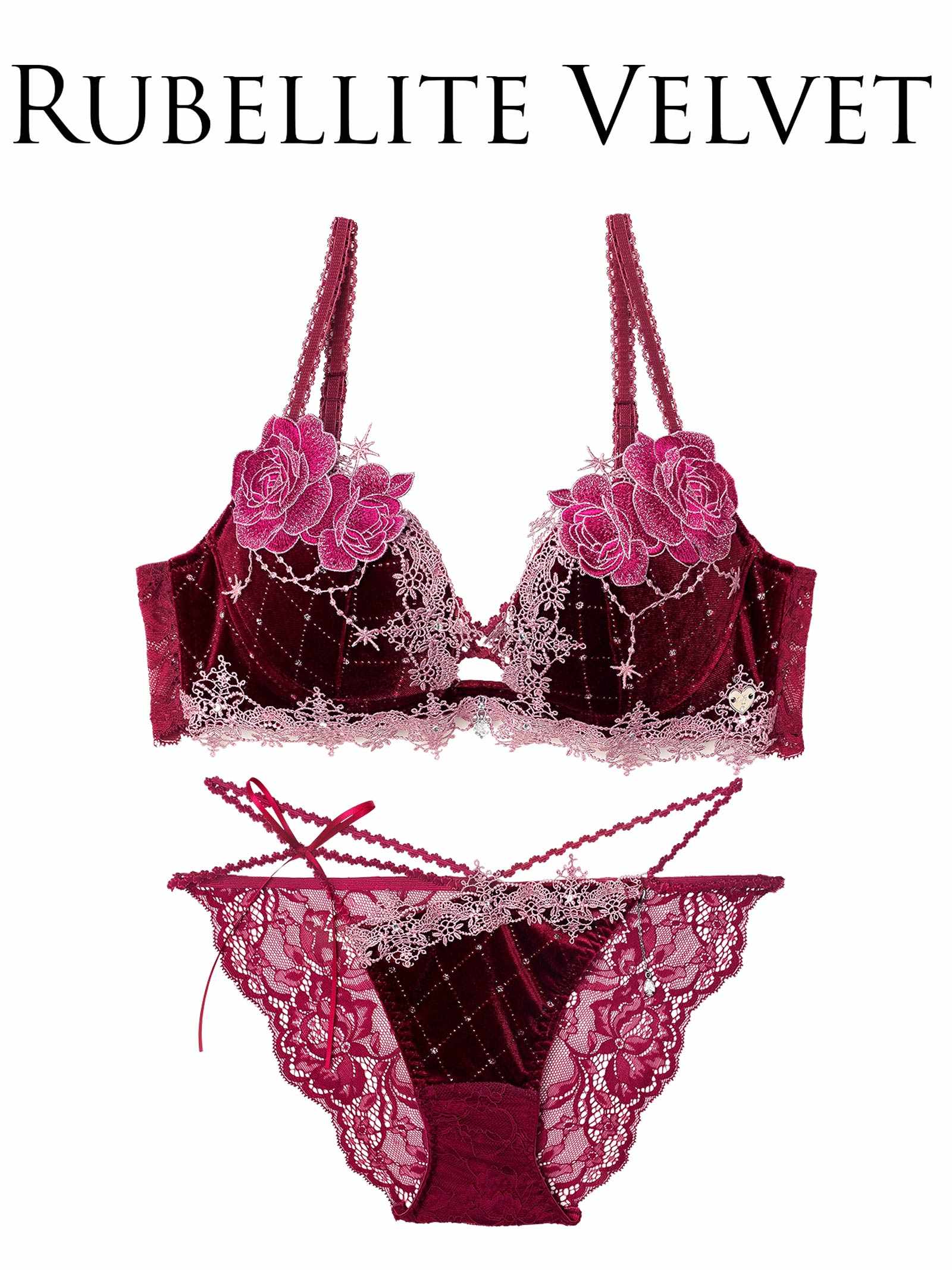 10/10新作!【明日花キララプロデュース/WhipBunny】Luxe Jewelry Velour Bra&Shorts / リュクスジュエリーベロアブラ&ショーツ