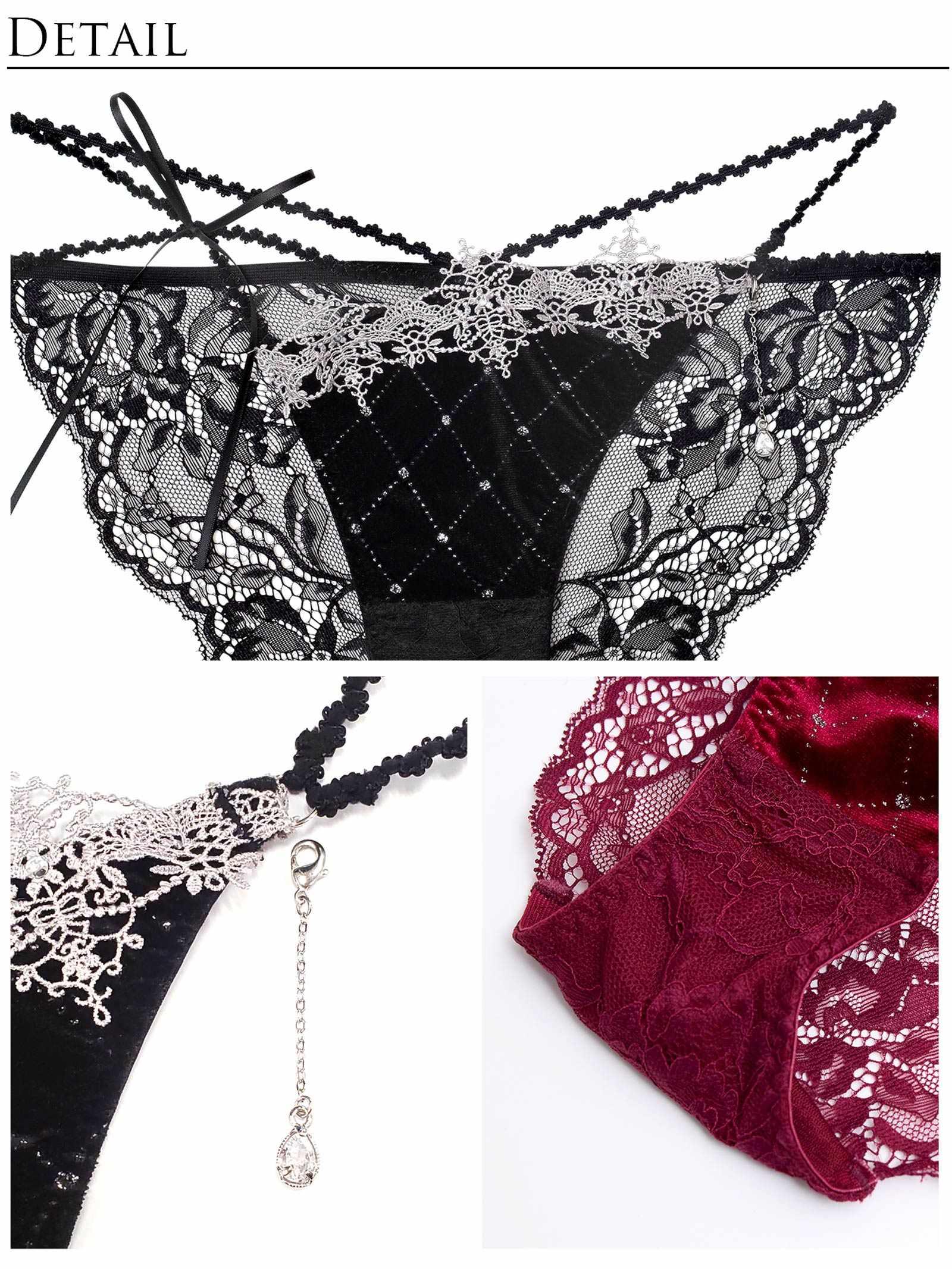 【明日花キララプロデュース/WhipBunny】Luxe Jewelry Velour Bra&Shorts / リュクスジュエリーベロアブラ&ショーツ