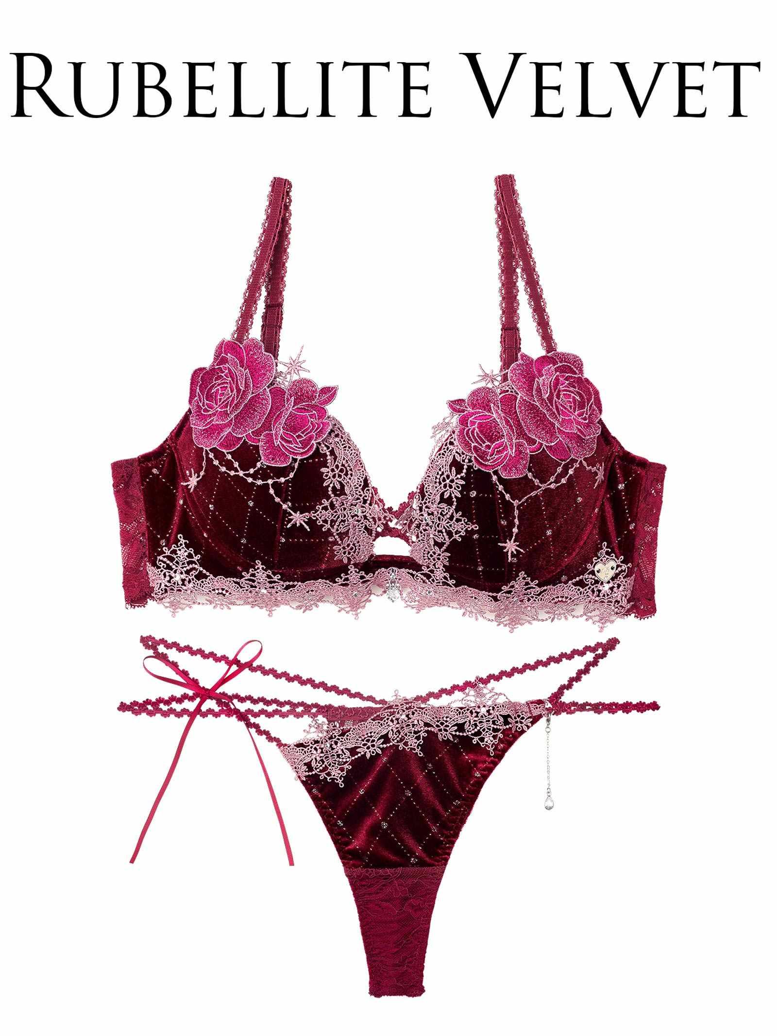 10/10新作!【明日花キララプロデュース/WhipBunny】Luxe Jewelry Velour Bra&T-back / リュクスジュエリーベロアブラ&Tバック