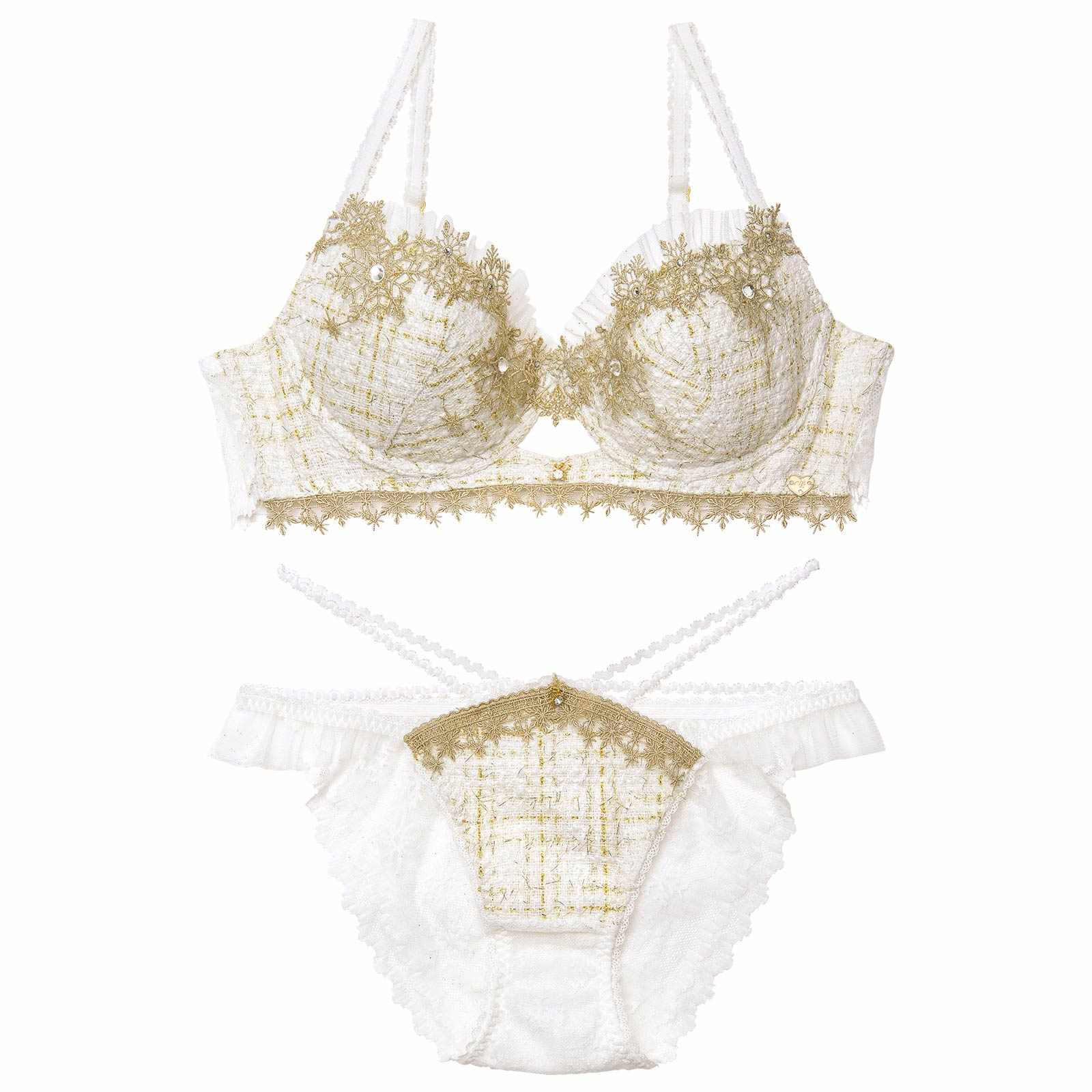 11/21新作!【明日花キララプロデュース/WhipBunny】Luxury Snow Tweed Bra&Shorts / ラグジュアリースノーツイードブラ&ショーツ