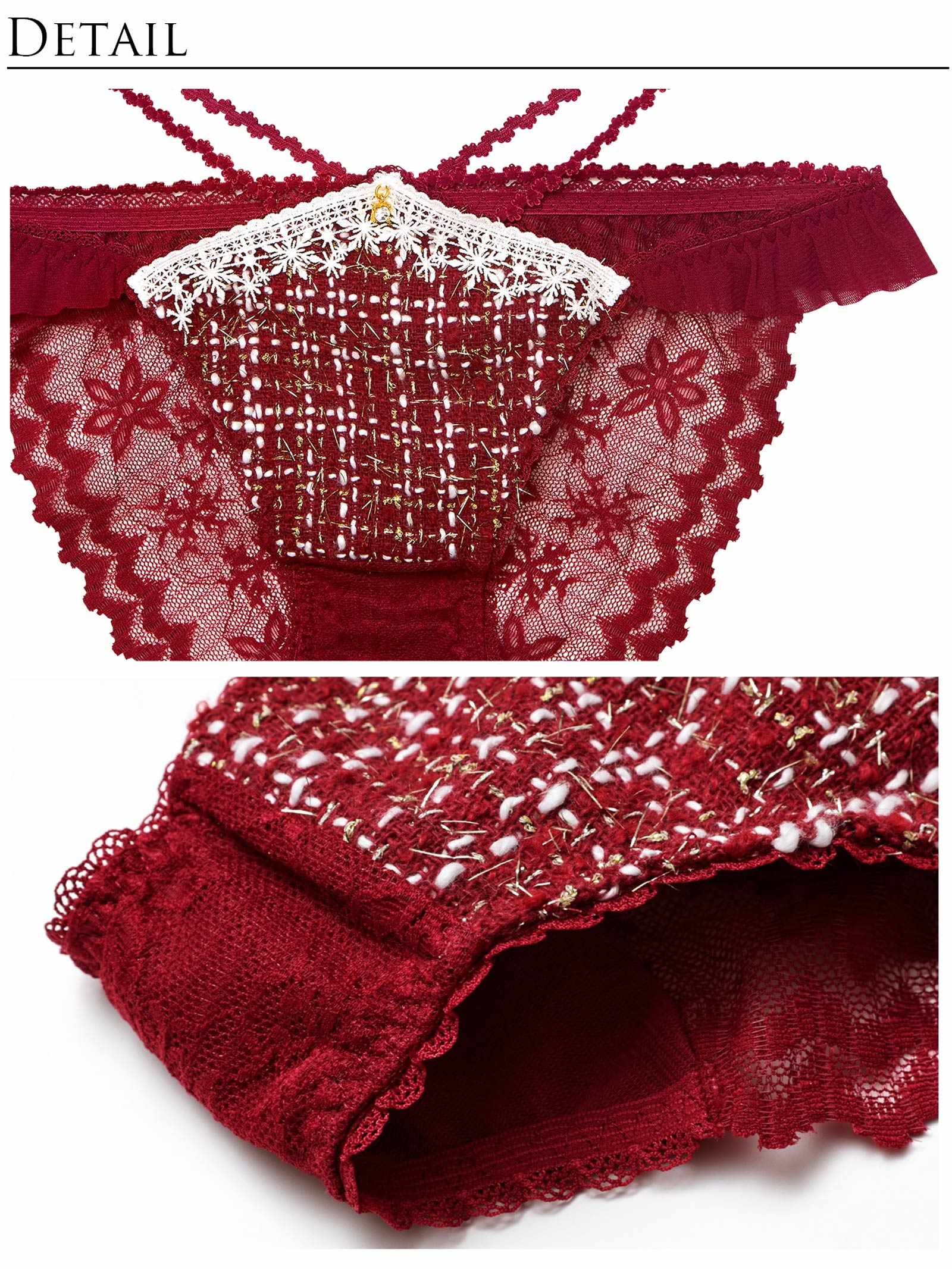 11/21新作!【明日花キララプロデュース/WhipBunny】Luxury Snow Tweed Bra&Shorts / ラグジュアリースノーツイードブラ&ショーツ