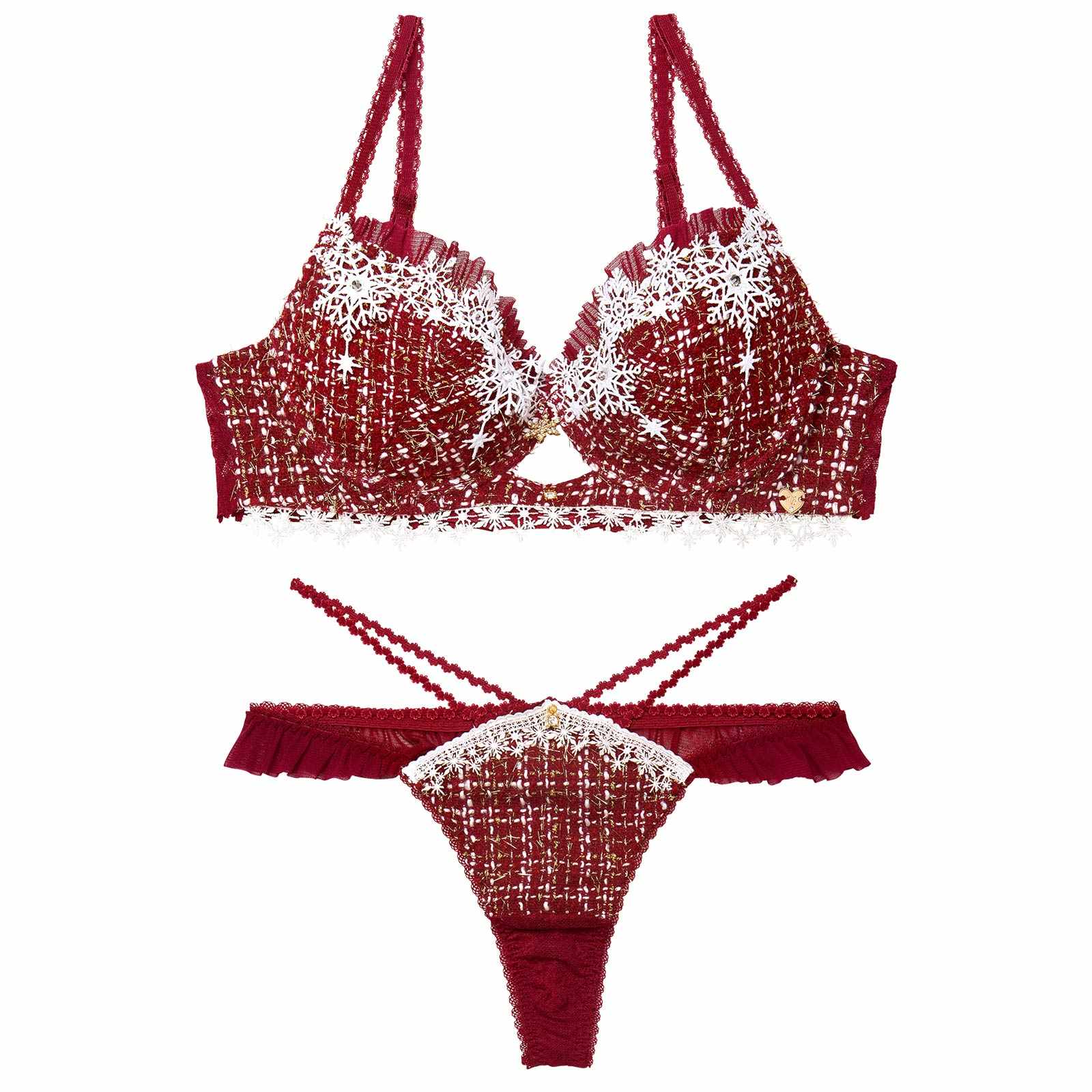 11/21新作!【明日花キララプロデュース/WhipBunny】Luxury Snow Tweed Bra&T-back / ラグジュアリースノーツイードブラ&Tバック