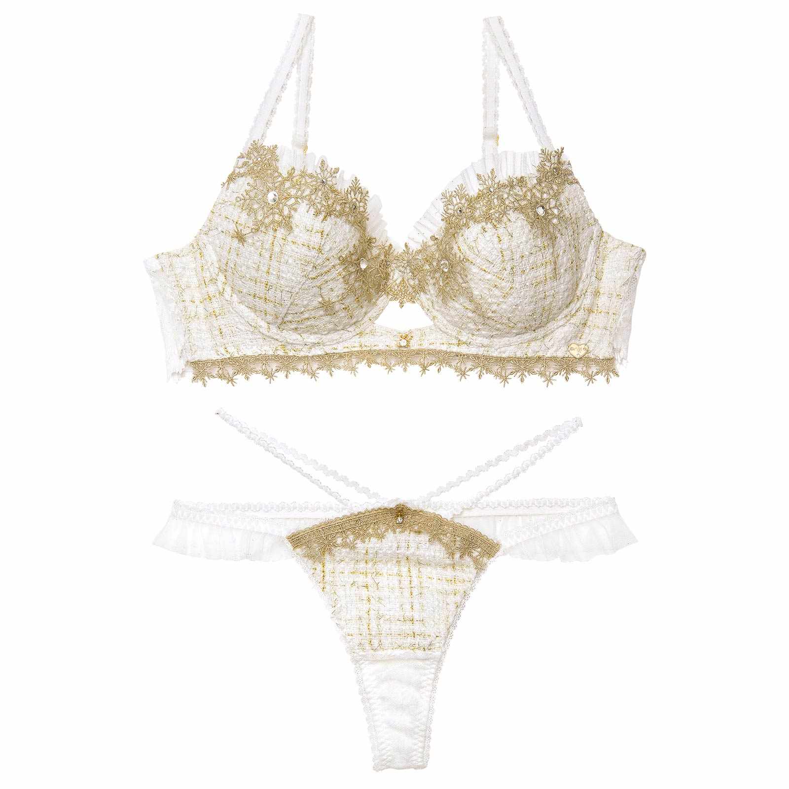 11/21新作!【明日花キララプロデュース/WhipBunny】Luxury Snow Tweed Bra&T-back / ラグジュアリースノーツイードブラ&Tバック