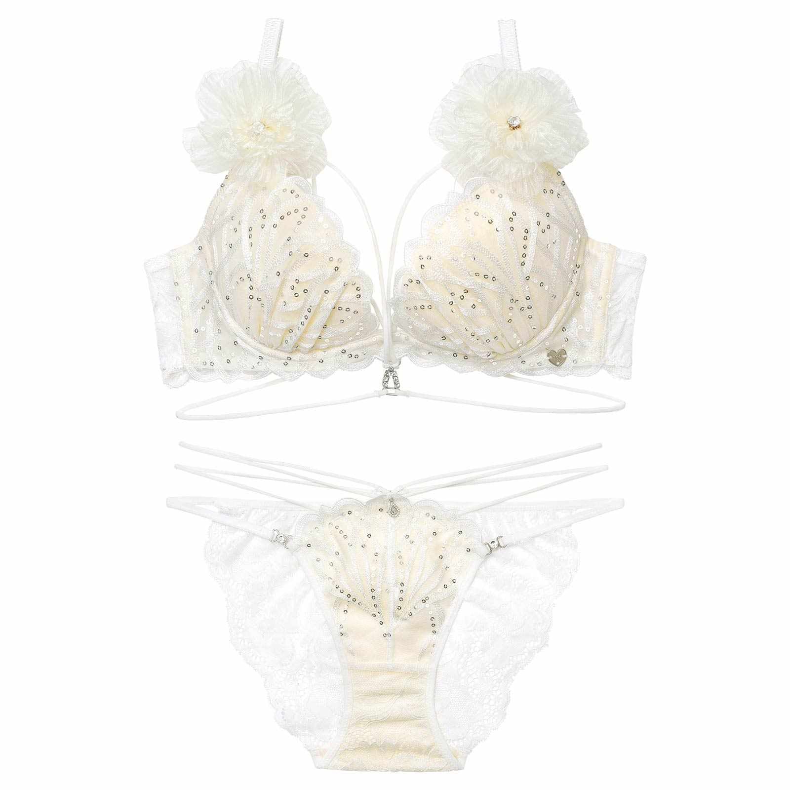 【明日花キララプロデュース/WhipBunny】Elegant Arch Corsage Bra&Shorts/ エレガントアーチコサージュブラ&ショーツ