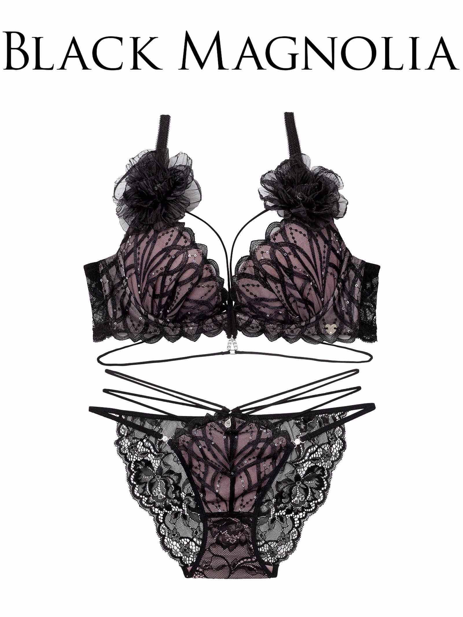 1/30新作!【明日花キララプロデュース/WhipBunny】Elegant Arch Corsage Bra&Shorts/ エレガントアーチコサージュブラ&ショーツ