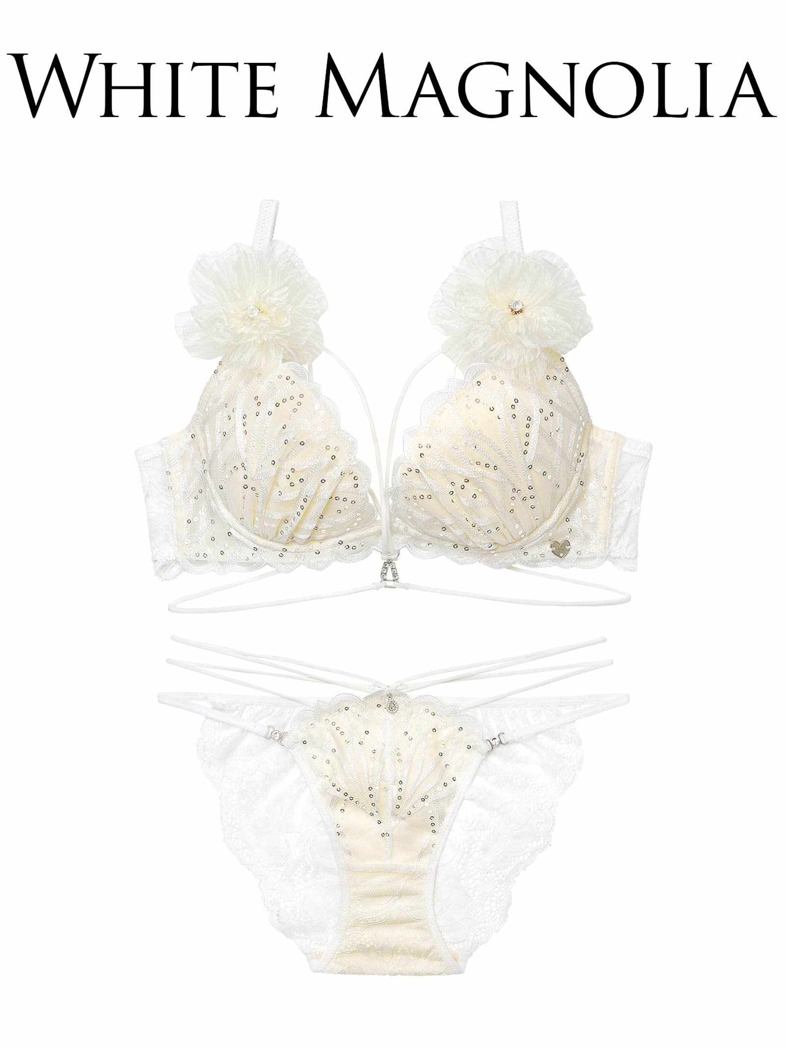 1/30新作!【明日花キララプロデュース/WhipBunny】Elegant Arch Corsage Bra&Shorts/ エレガントアーチコサージュブラ&ショーツ