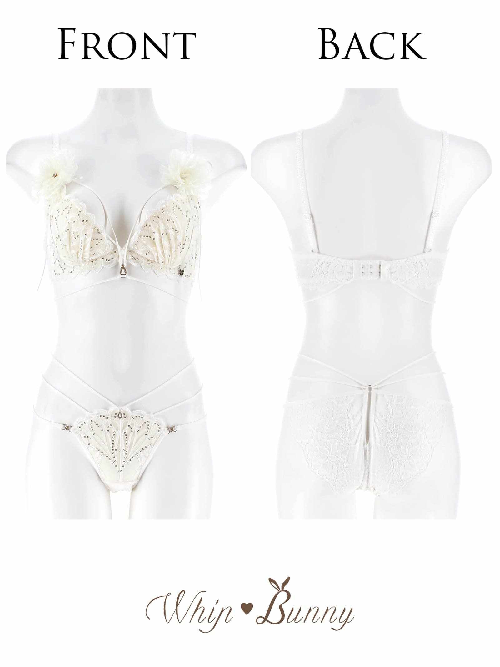 1/30新作!【明日花キララプロデュース/WhipBunny】Elegant Arch Corsage Bra&Shorts/ エレガントアーチコサージュブラ&ショーツ