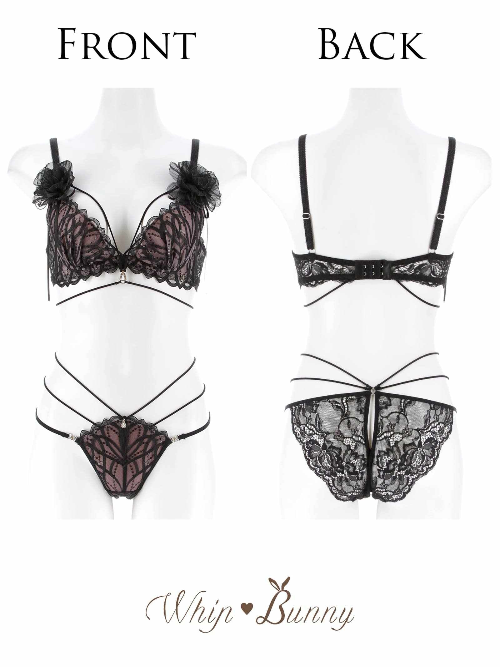 1/30新作!【明日花キララプロデュース/WhipBunny】Elegant Arch Corsage Bra&Shorts/ エレガントアーチコサージュブラ&ショーツ