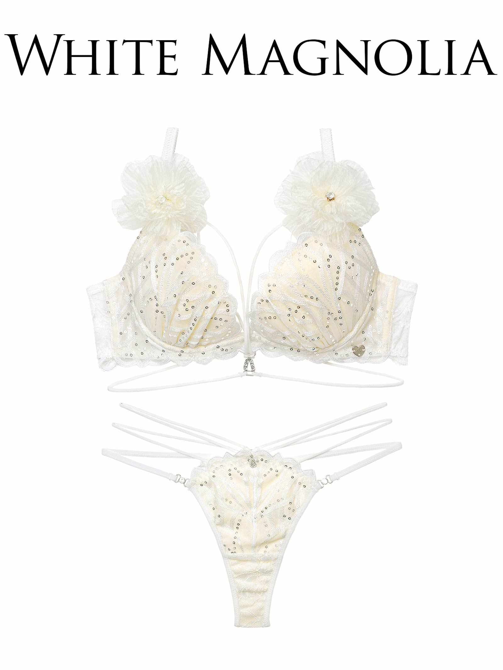 1/30新作!【明日花キララプロデュース/WhipBunny】Elegant Arch Corsage Bra&T-back/ エレガントアーチコサージュブラ&Tバック