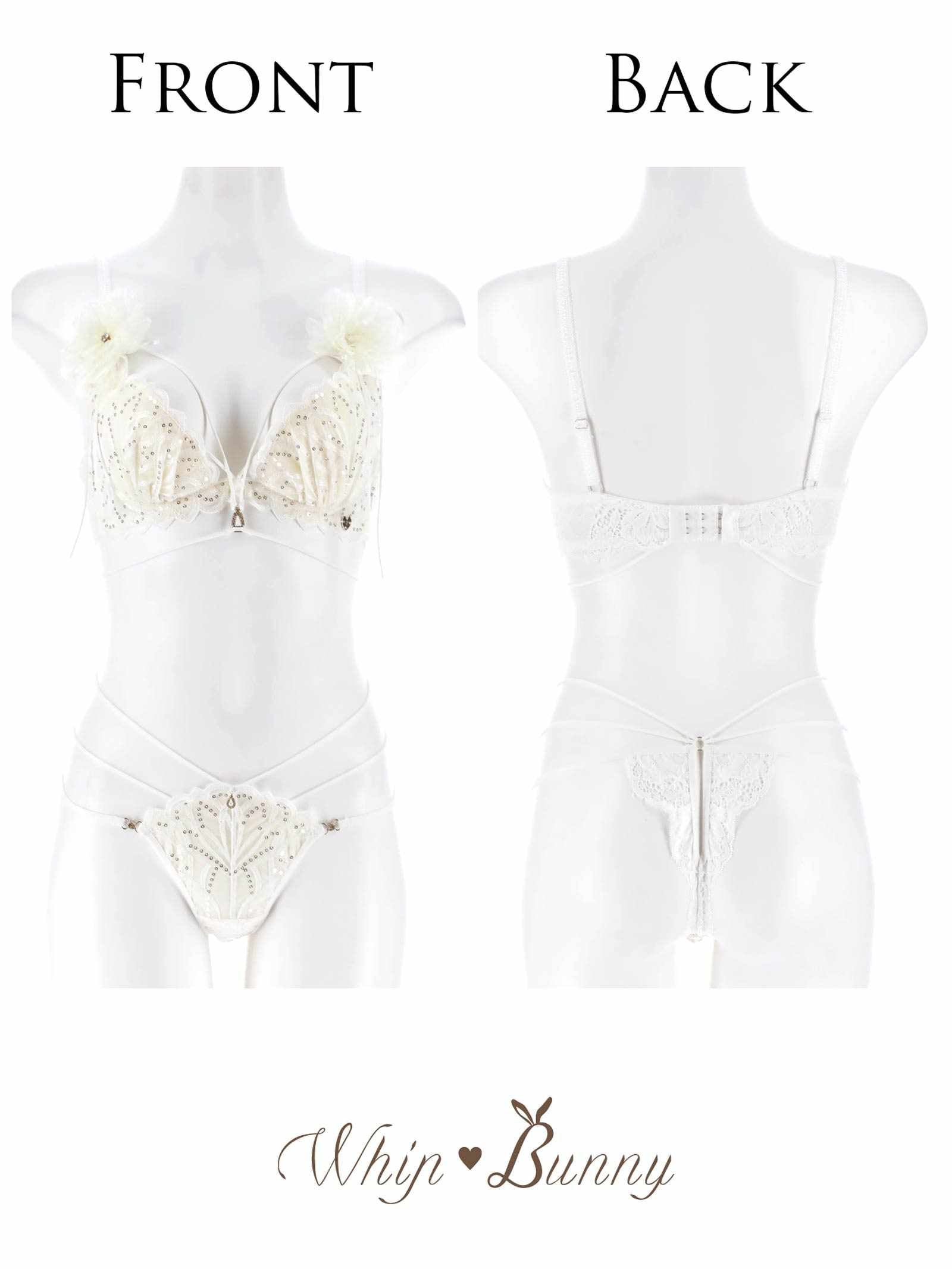 1/30新作!【明日花キララプロデュース/WhipBunny】Elegant Arch Corsage Bra&T-back/ エレガントアーチコサージュブラ&Tバック