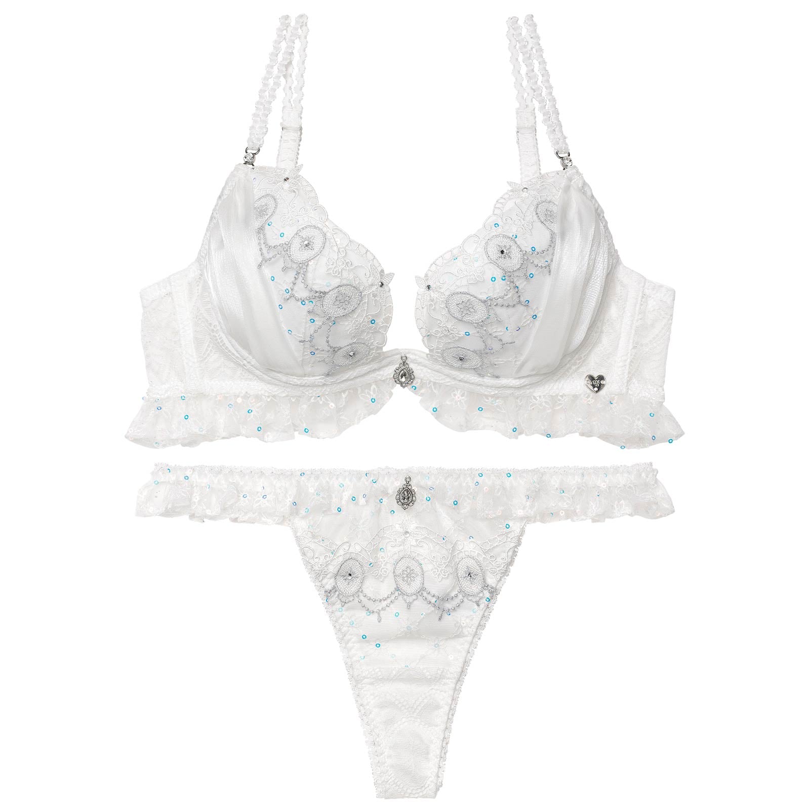 3/13新作!【明日花キララプロデュース/WhipBunny】Princess Lame Chiffon Bra&T-back / プリンセスラメシフォンブラ&Tバック