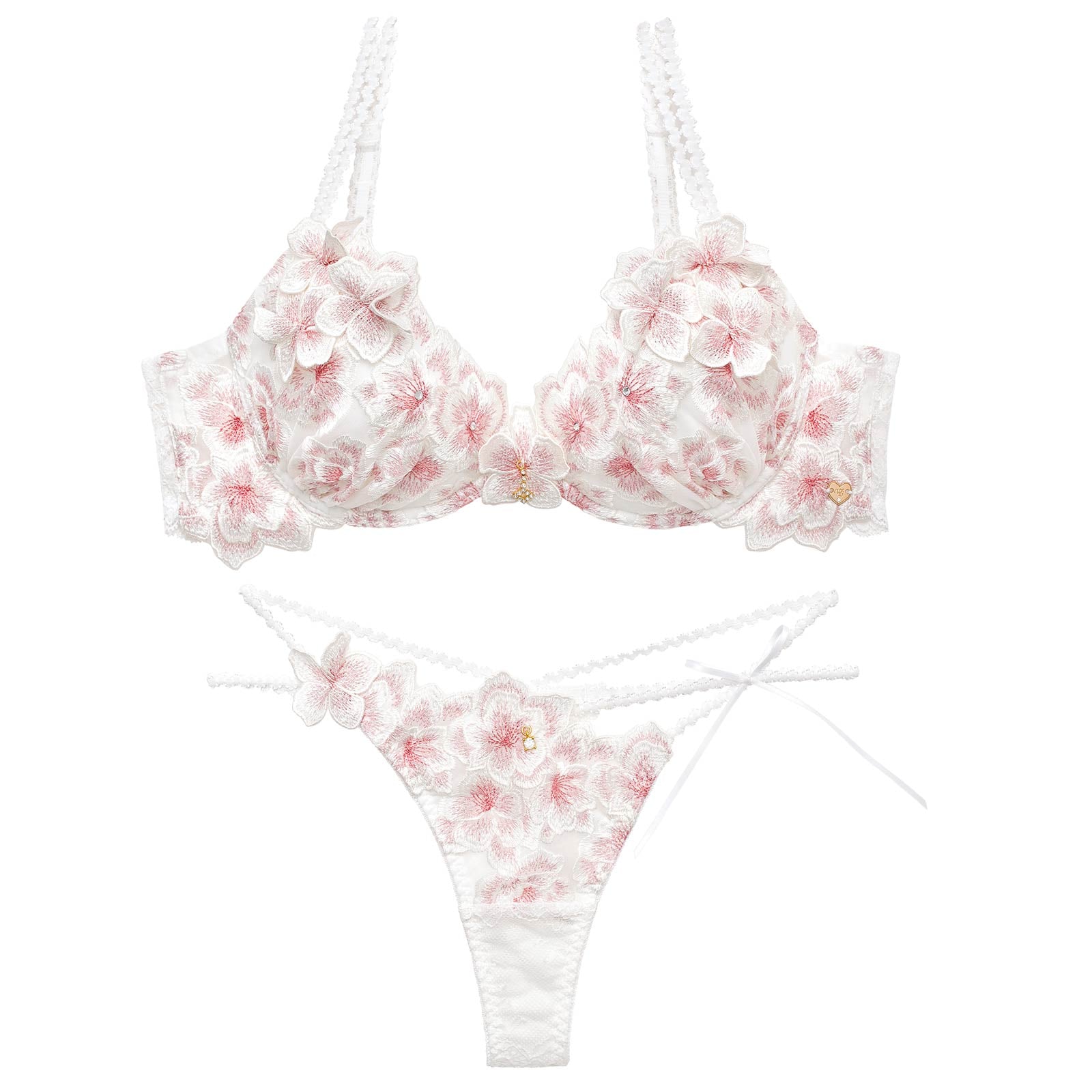 3/6新作!【明日花キララプロデュース/WhipBunny】Luminous Cherry Blossom Bra&&T-back / ルミナスチェリーブロッサムブラ&Tバック
