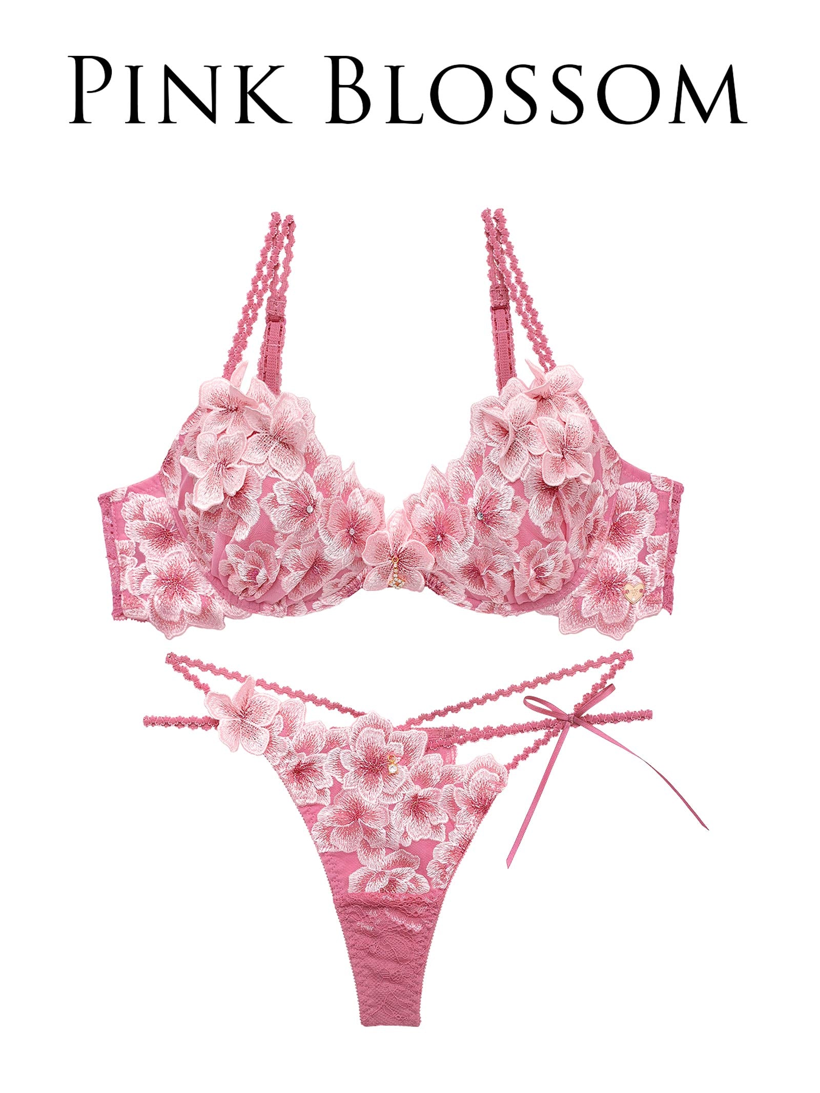 3/6新作!【明日花キララプロデュース/WhipBunny】Luminous Cherry Blossom Bra&&T-back / ルミナスチェリーブロッサムブラ&Tバック