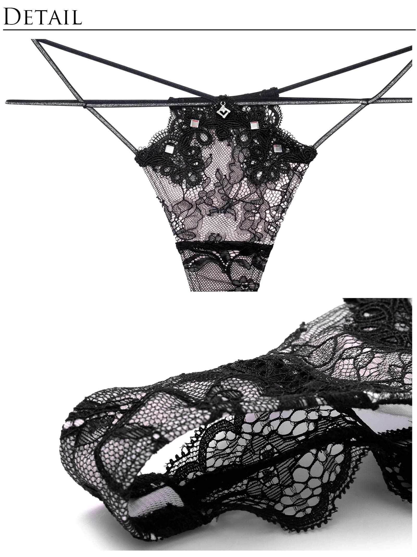 4/17新作!【明日花キララプロデュース/WhipBunny】Luxury Bijou Studs Bra&T-back / ラグジュアリービジュースタッズブラ&Tバック