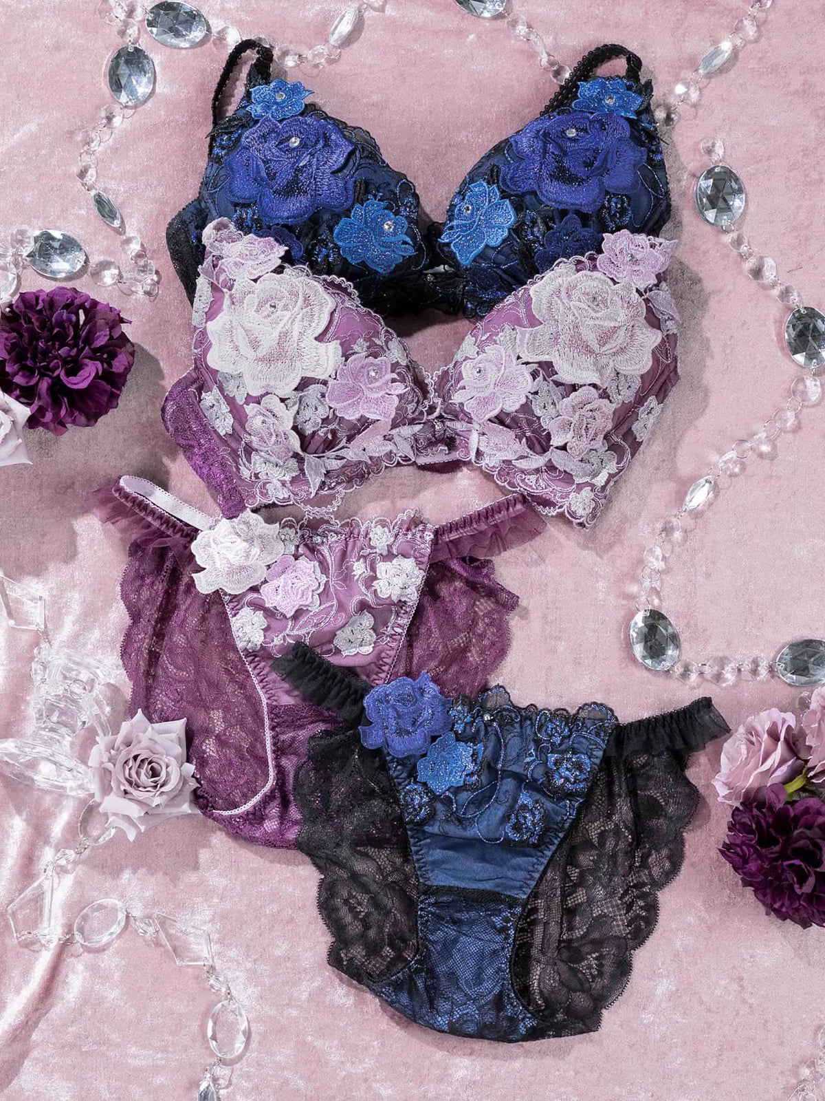 10/23新作!【明日花キララプロデュース/WhipBunny】Rich Rose Blossom Bra&Shorts / リッチローズブロッサムブラ&ショーツ