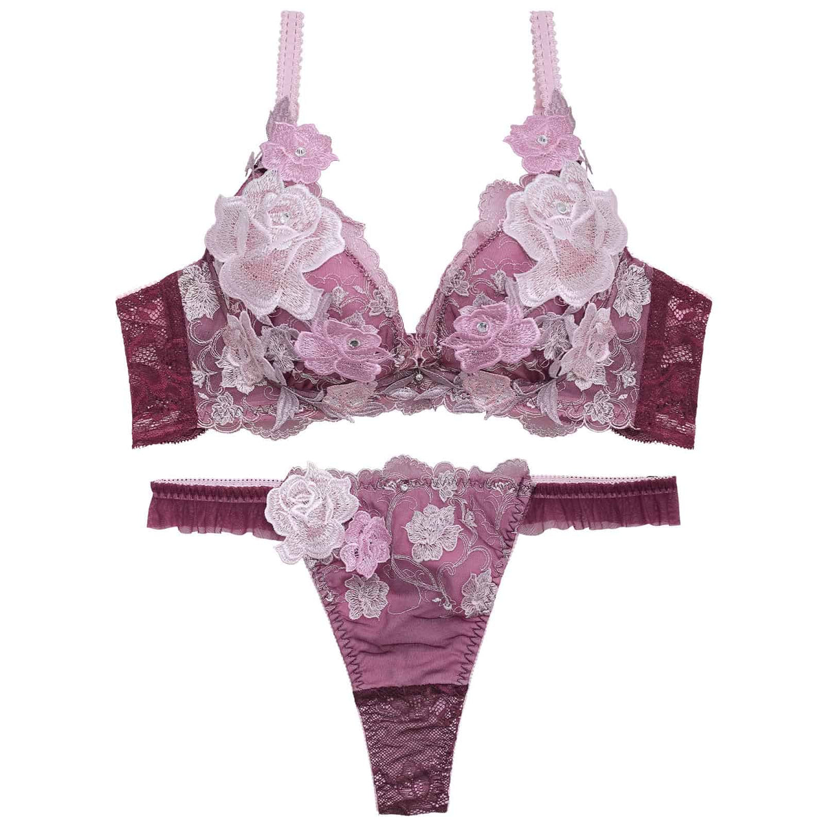 10/23新作!【明日花キララプロデュース/WhipBunny】Rich Rose Blossom Bra&T-back / リッチローズブロッサムブラ&Tバック