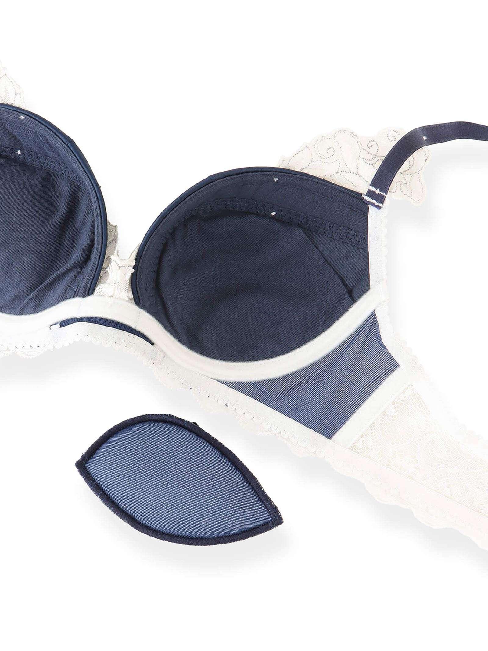 【LEMURA】Matt Satin&Code Lace Lingerie -フルバックセット-NAVY - 【公式】247Lingerie
