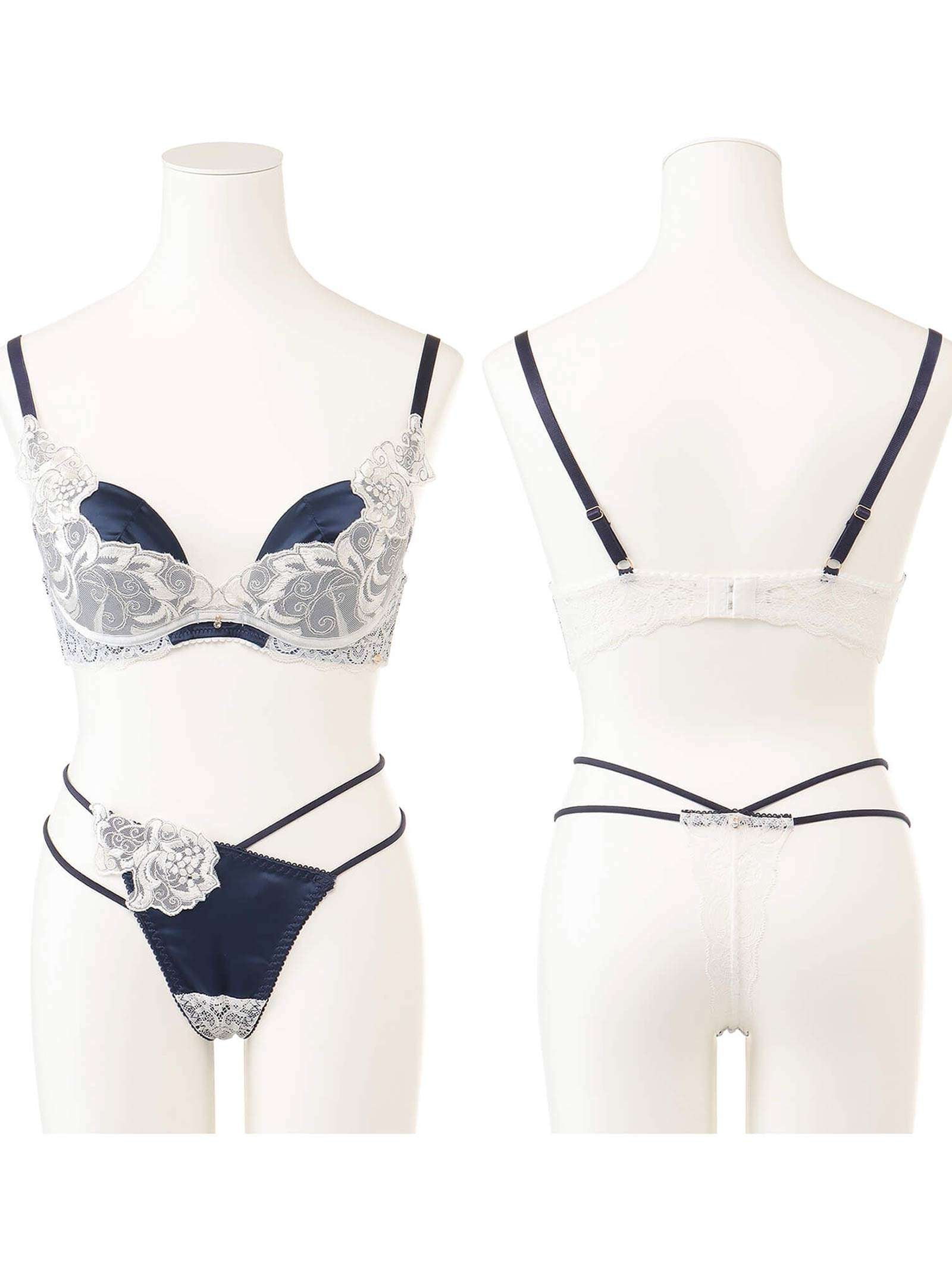 6/24新作!【Rちゃんプロデュース/LEMURA】Matt Satin&Code Lace Lingerie -Tバックセット-
NAVY