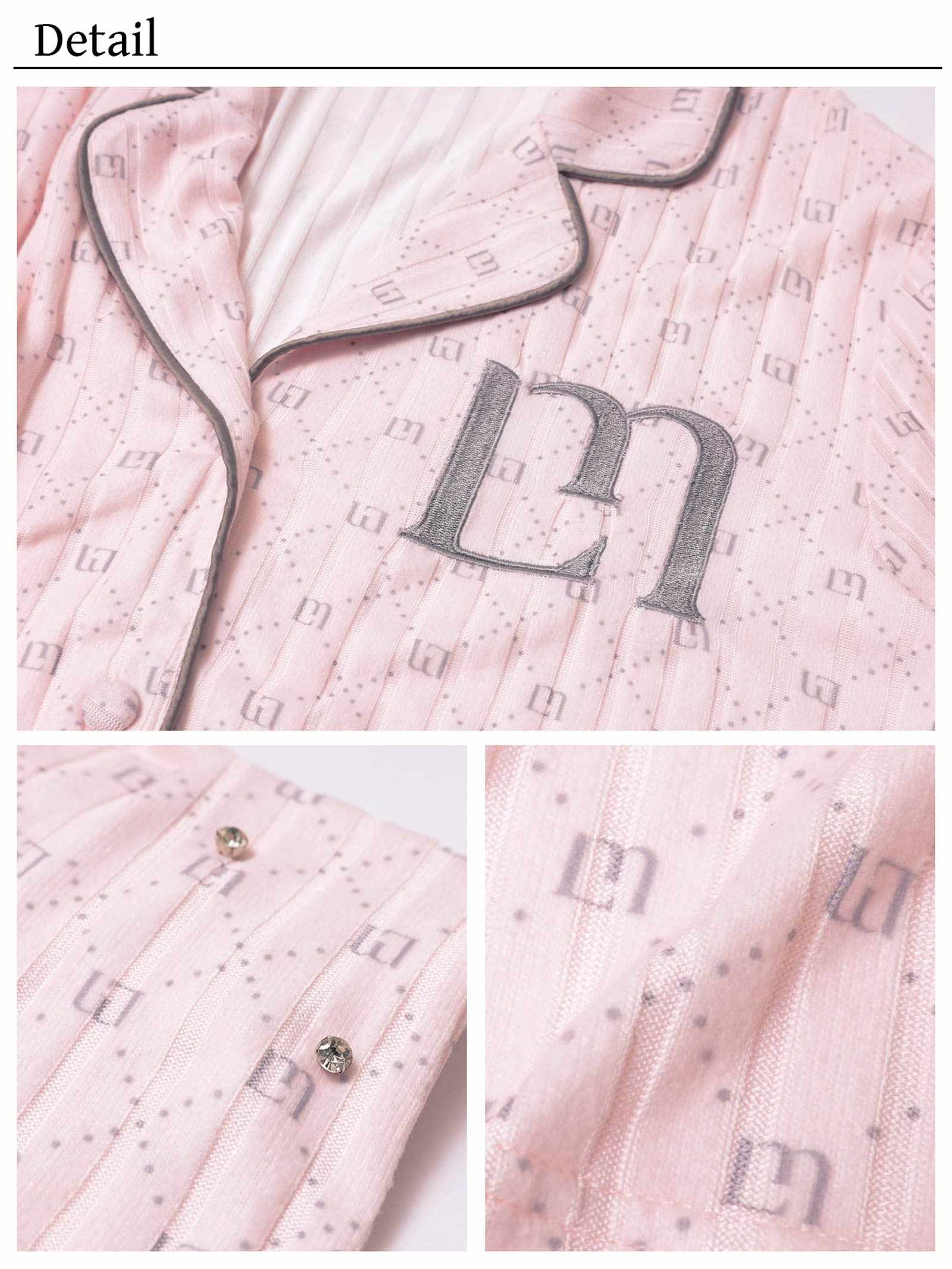 【YouTuber流那プロデュース/Lulumerry】モノグラムラビット ルームウェア レディーストップス&ショートパンツ&ヘアバンドセット / ピンクラビット(PINK)