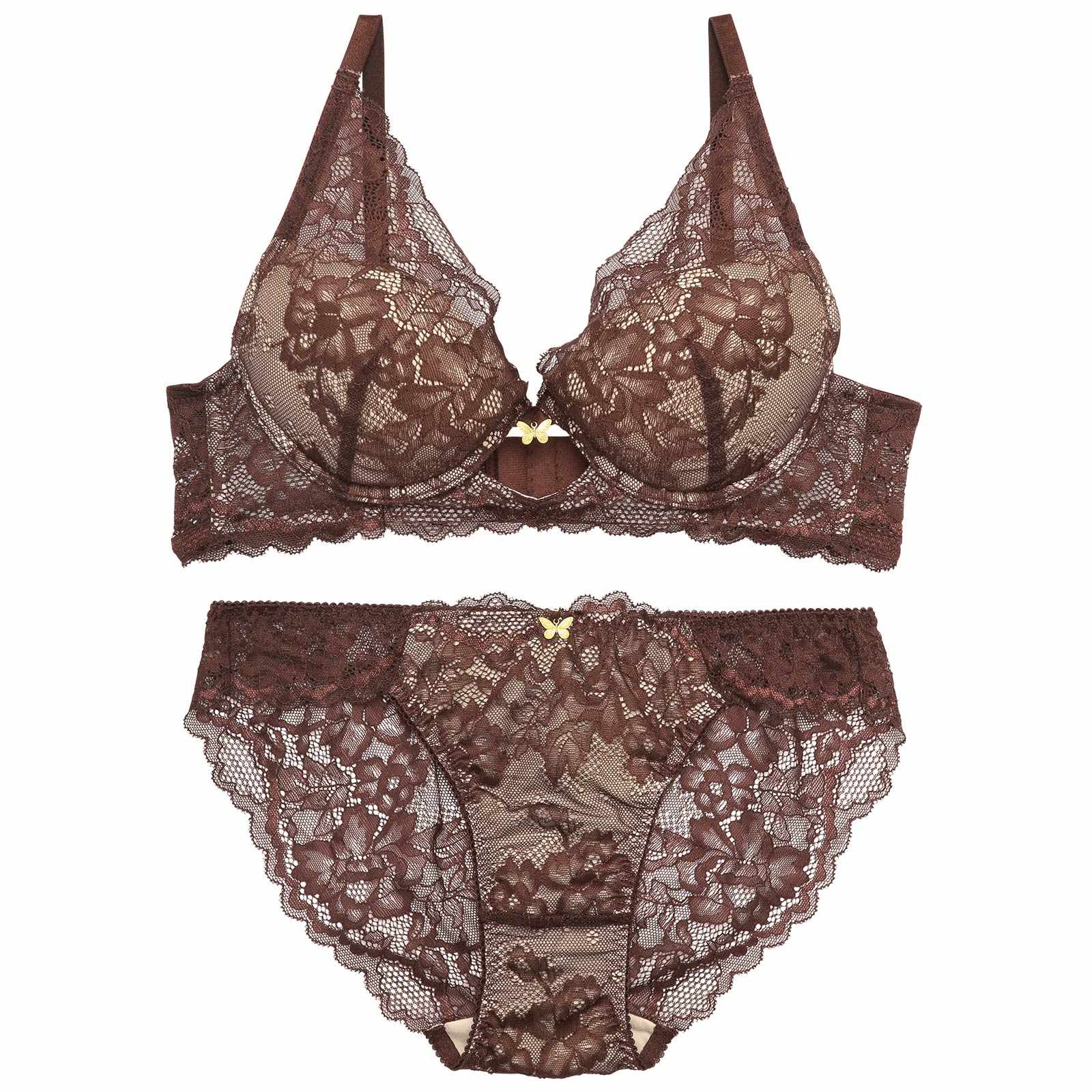 【YouTuber流那プロデュース/Lulumerry】パピヨンチャーム 盛りもっと ブラジャー&ショーツ / ブラウン