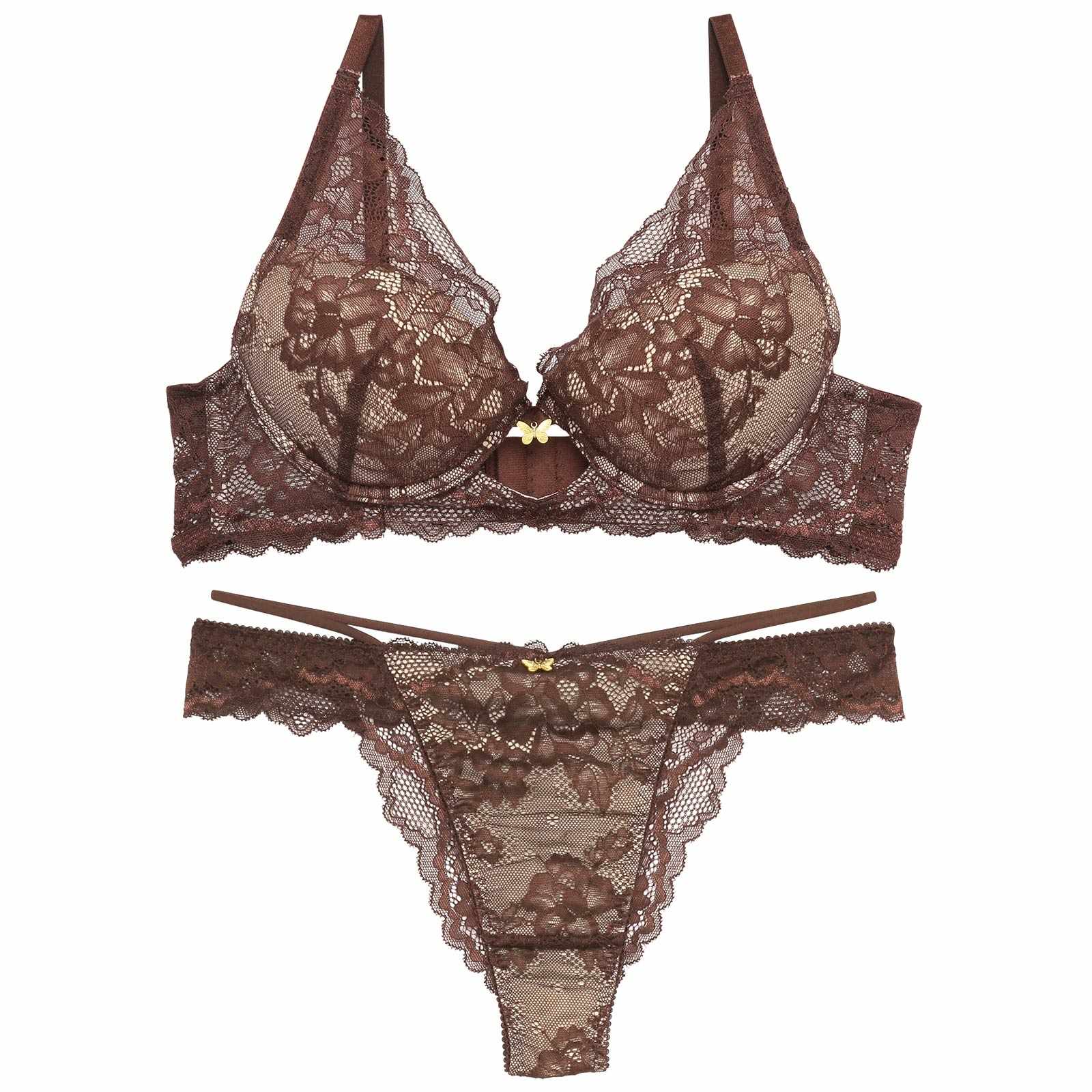 【YouTuber流那プロデュース/Lulumerry】パピヨンチャーム 盛りもっと ブラジャー&ショーツ / ブラウン - 【公式】247Lingerie