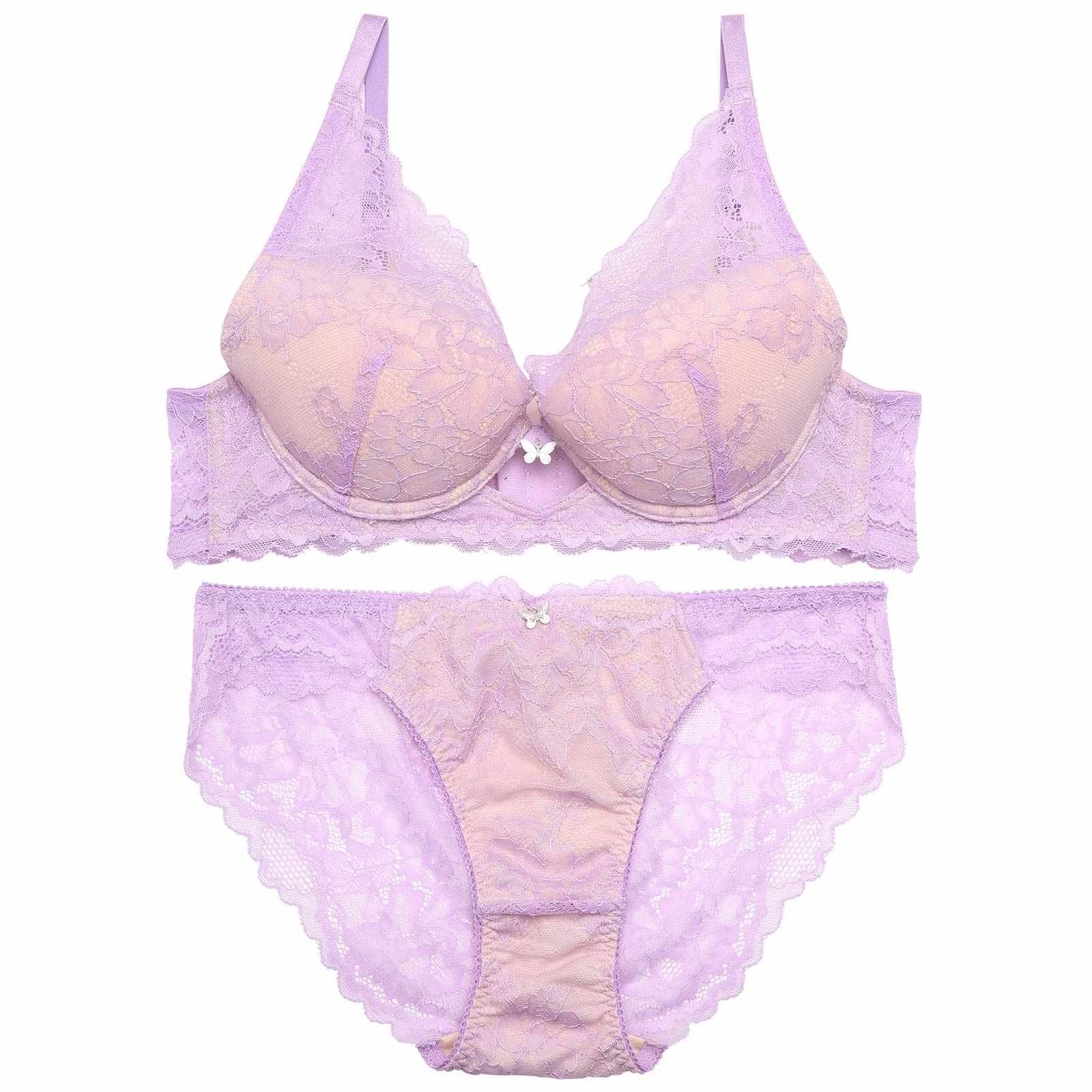【YouTuber流那プロデュース/Lulumerry】パピヨンチャーム 盛りもっと ブラジャー&ショーツ / ラベンダー