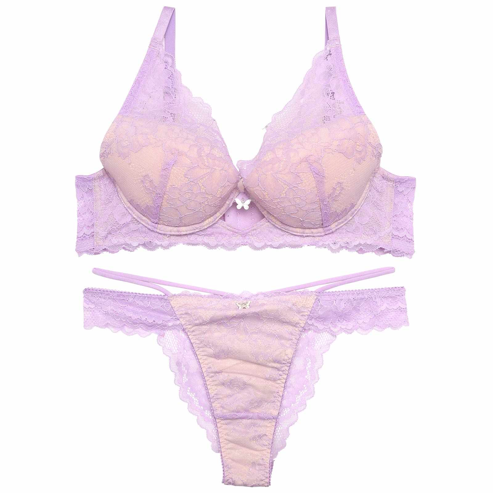 【YouTuber流那プロデュース/Lulumerry】パピヨンチャーム 盛りもっと ブラジャー&ショーツ / ラベンダー