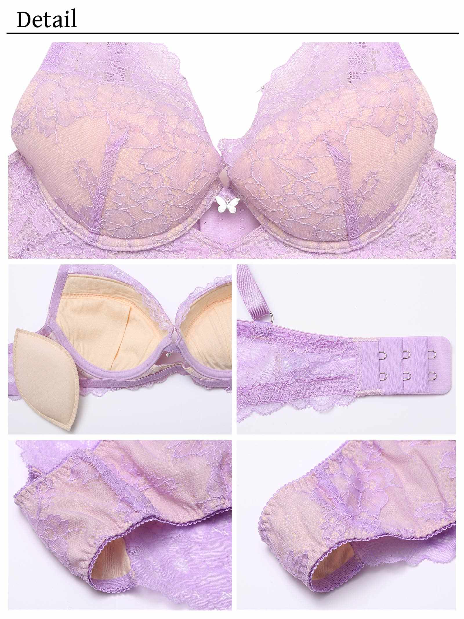 【YouTuber流那プロデュース/Lulumerry】パピヨンチャーム 盛りもっと ブラジャー&ショーツ / ラベンダー - 【公式】247Lingerie