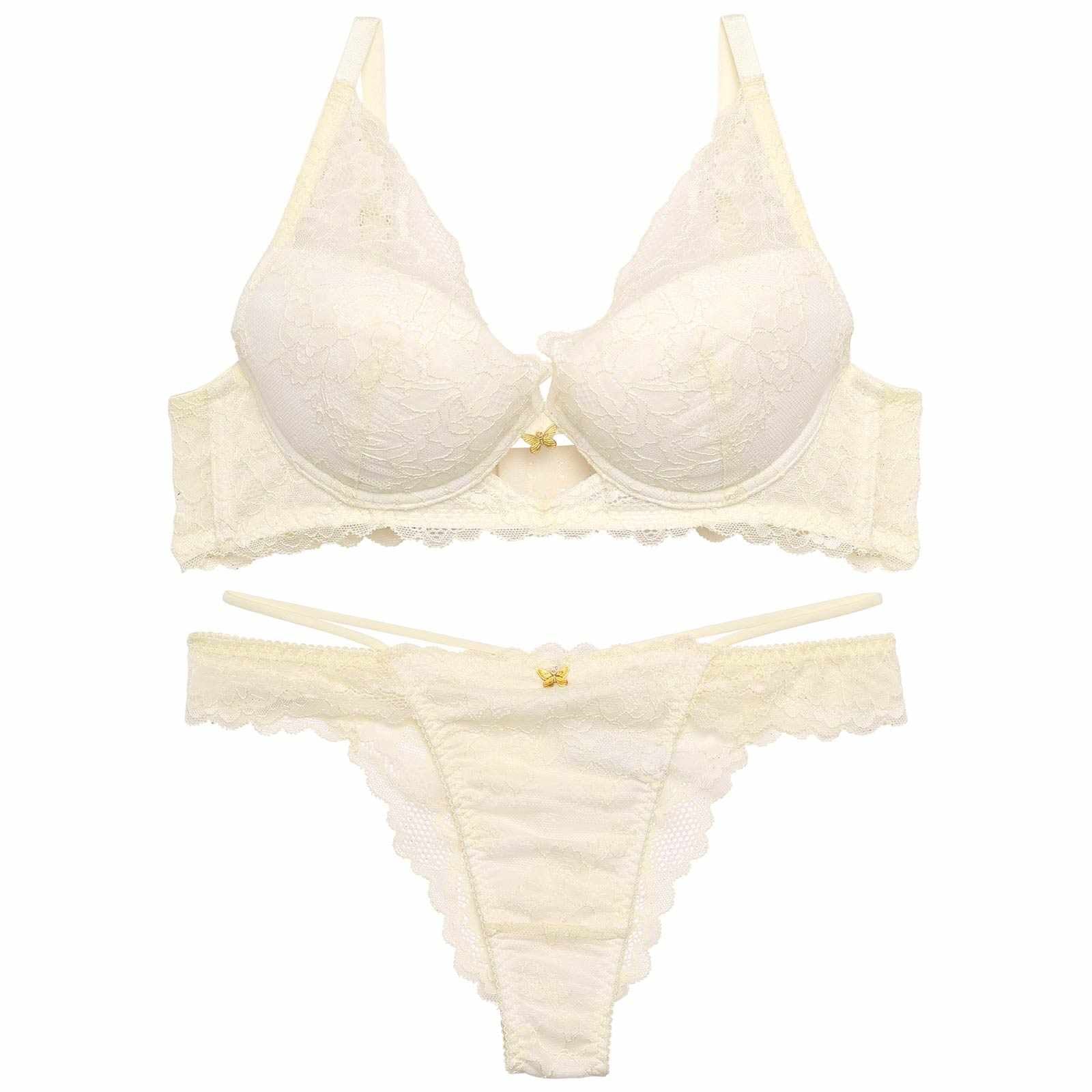 【YouTuber流那プロデュース/Lulumerry】パピヨンチャーム 盛りもっと ブラジャー&ショーツ / アイボリー