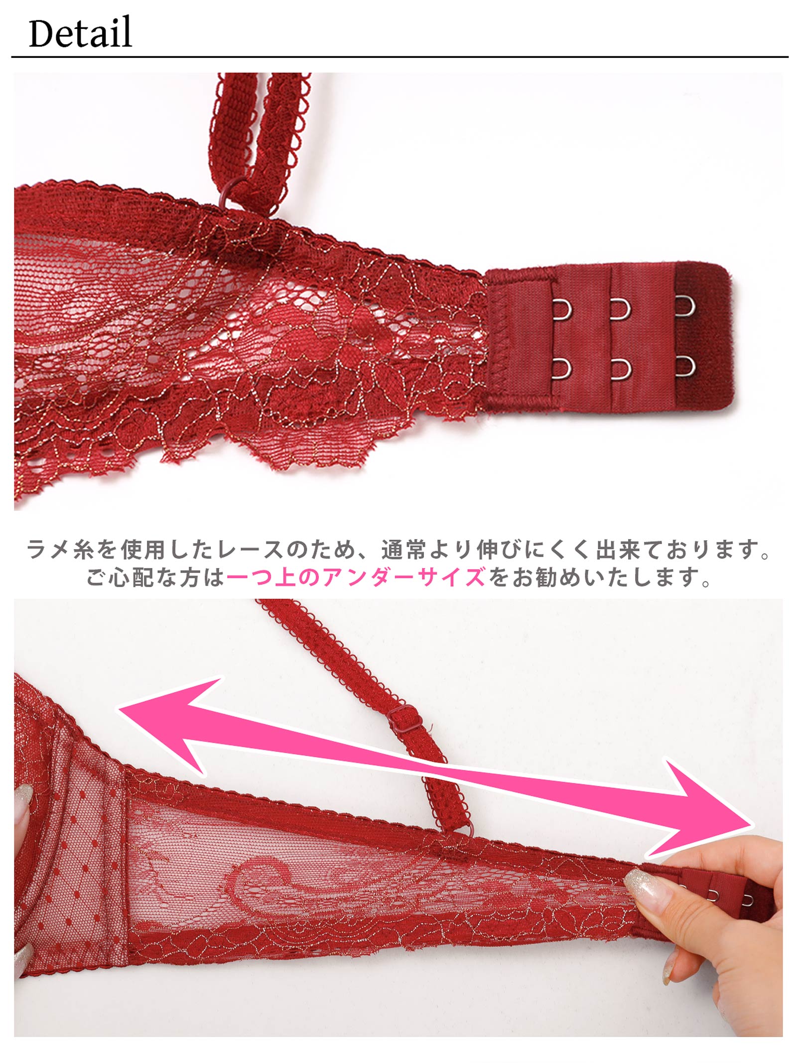 【YouTuber流那プロデュース/Lulumerry】ダイヤドットフリル 盛りもっと ブラジャー&ショーツ / ホワイト