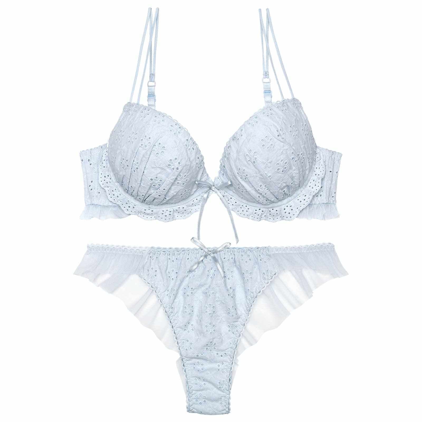 【ぴょな(PyunA.)プロデュース/Enfel】コットンレースエンジェル ブラジャー&ショーツ