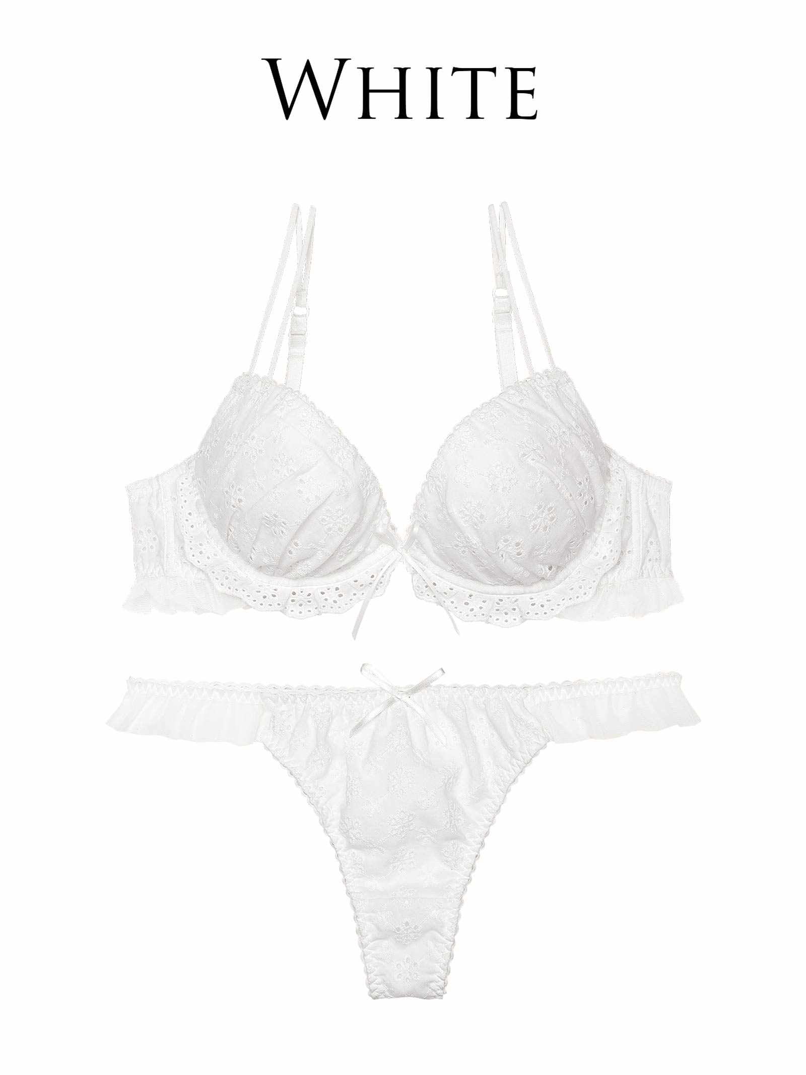 8/5新作!【ぴょな(PyunA.)プロデュース/Enfel】コットンレースエンジェル ブラジャー&Tバック