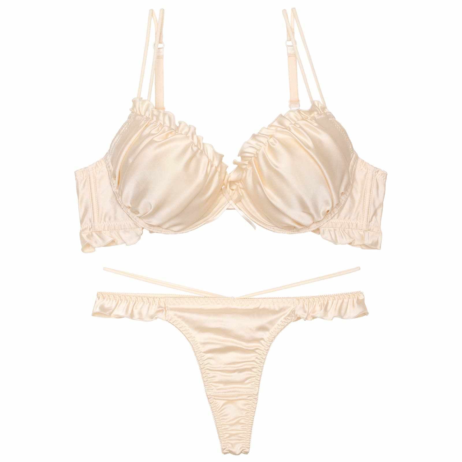 【ぴょな(PyunA.)プロデュース/Enfel】サテンフリルエンジェル ブラジャー&Tバック