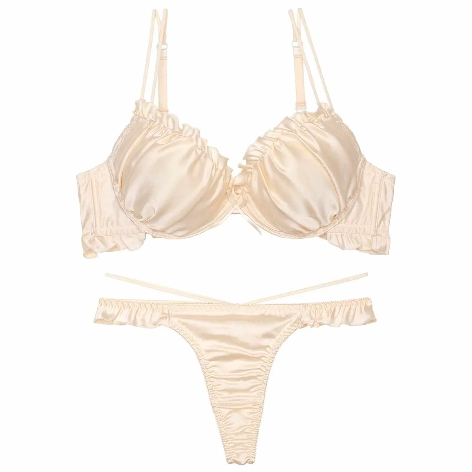 【ぴょな(PyunA.)プロデュース/Enfel】サテンフリルエンジェル ブラジャー&Tバック