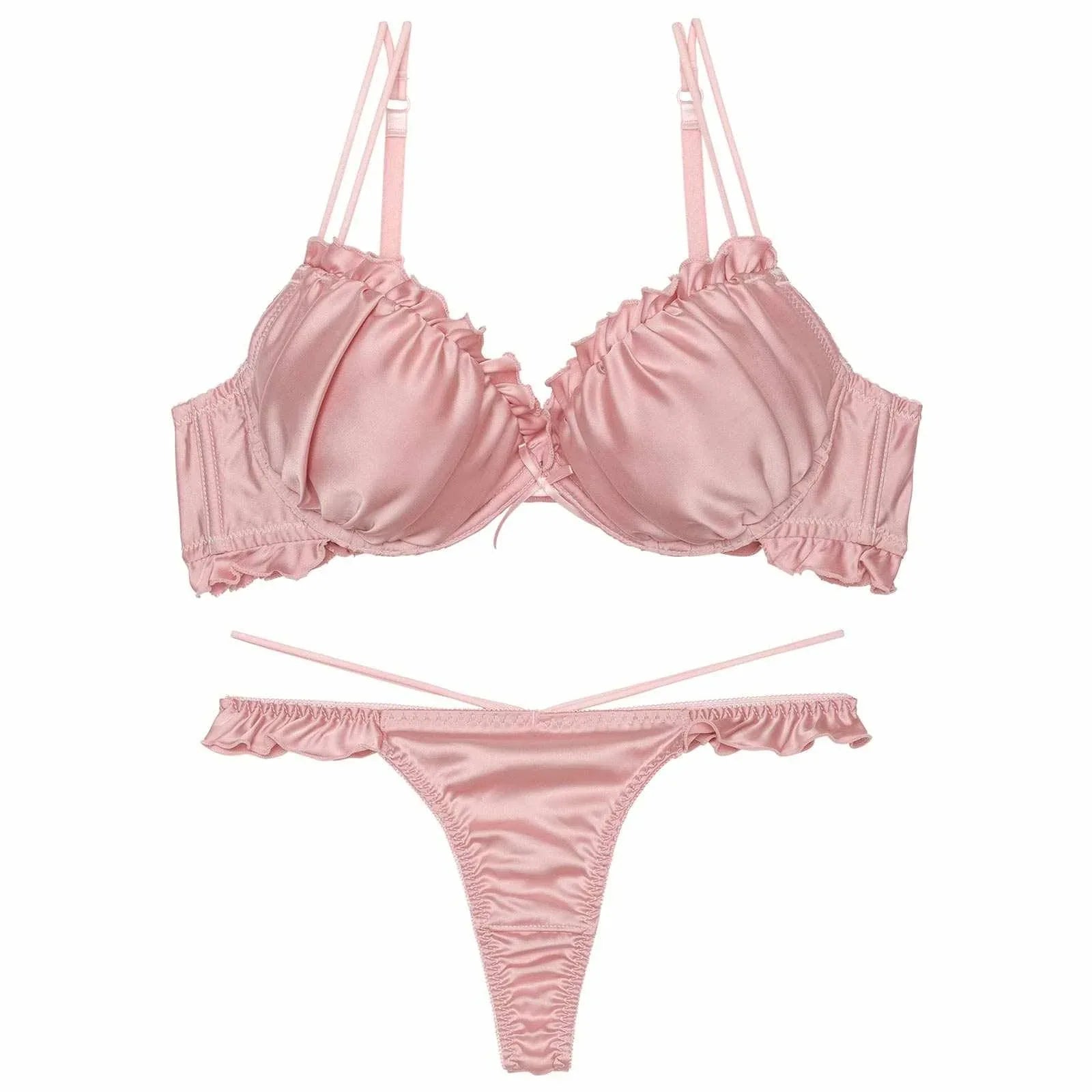 【ぴょな(PyunA.)プロデュース/Enfel】サテンフリルエンジェル ブラジャー&Tバック