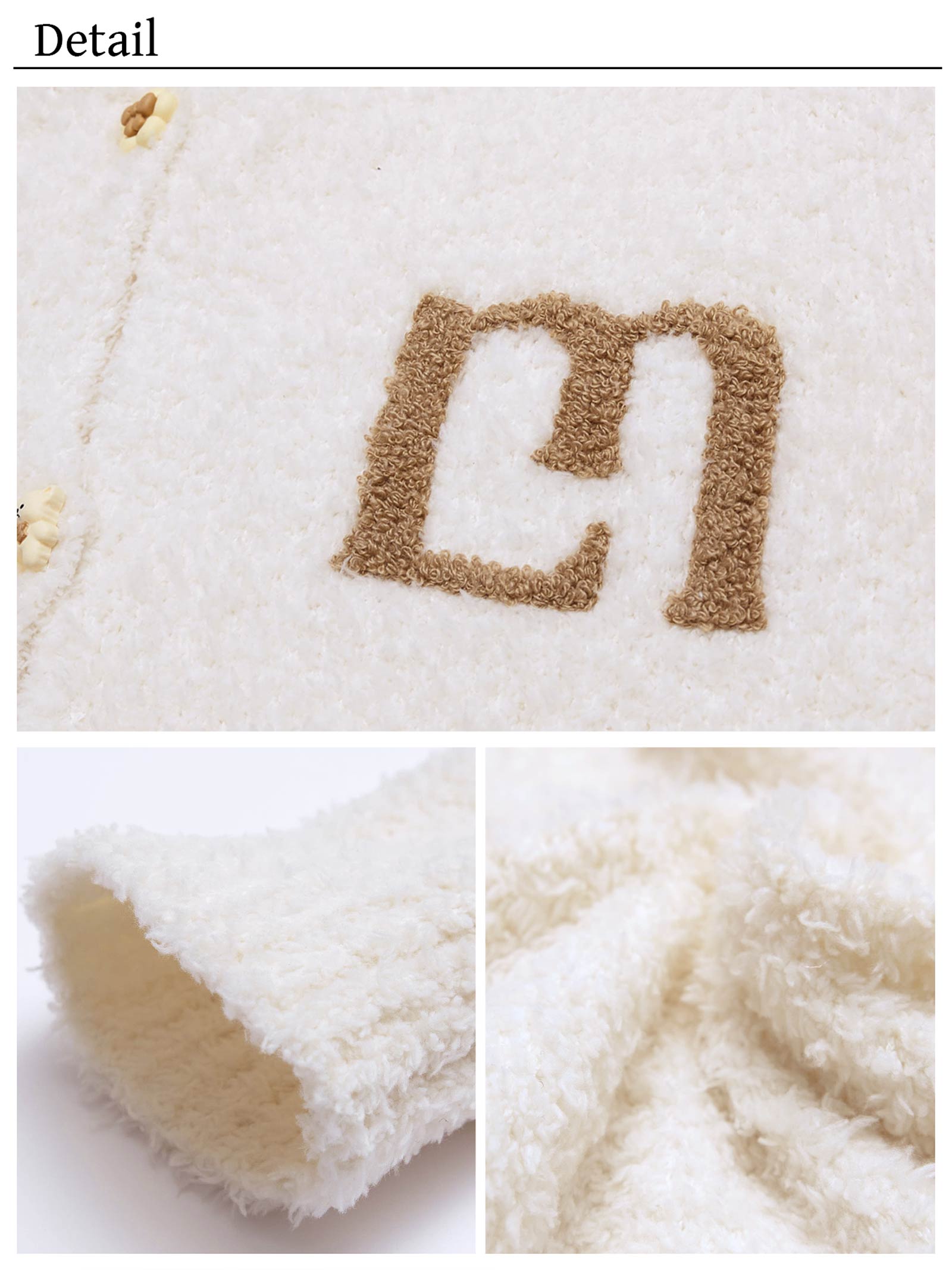 【YouTuber流那プロデュース/Lulumerry】クッキーベア ルームウェア レディーストップス&ショートパンツ&ヘアバンドセット / ホワイトベア(WHITE)