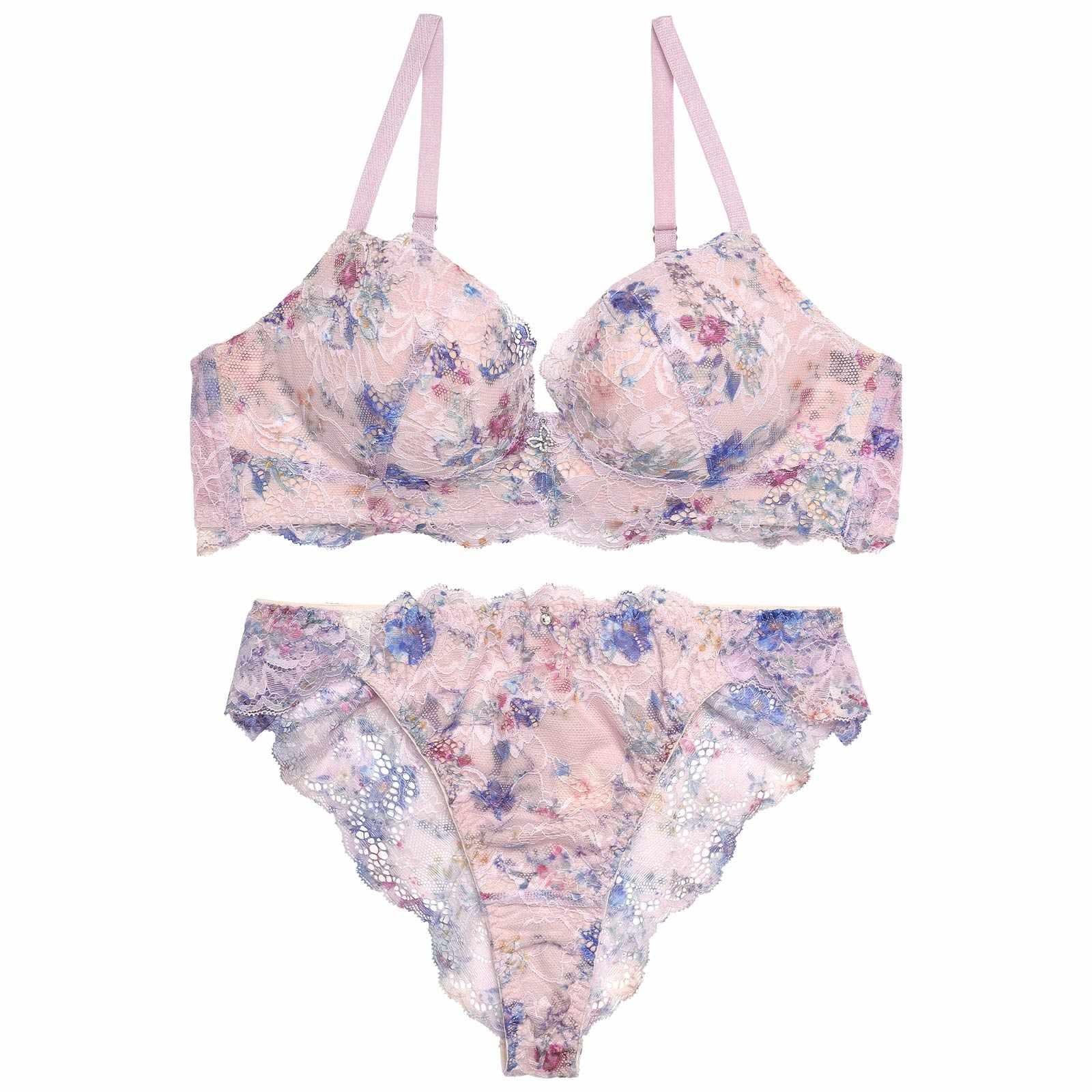 【YouTuber流那プロデュース/Lulumerry】マルチフラワー まんま”るな” ブラジャー&ショーツ / ラベンダー - 【公式】247Lingerie