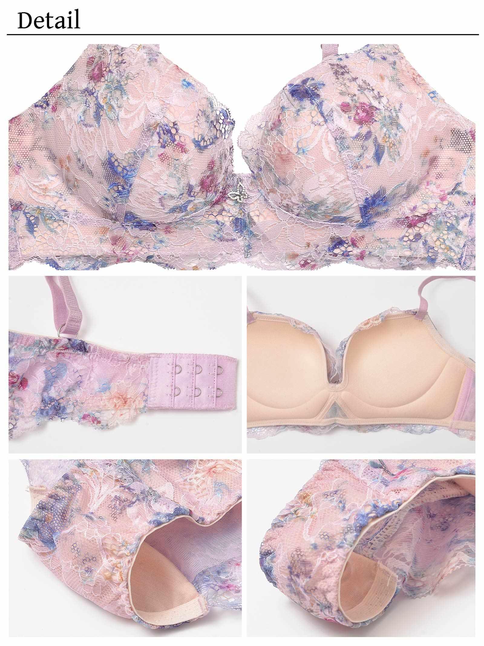 【YouTuber流那プロデュース/Lulumerry】マルチフラワー まんま”るな” ブラジャー&ショーツ / ラベンダー - 【公式】247Lingerie