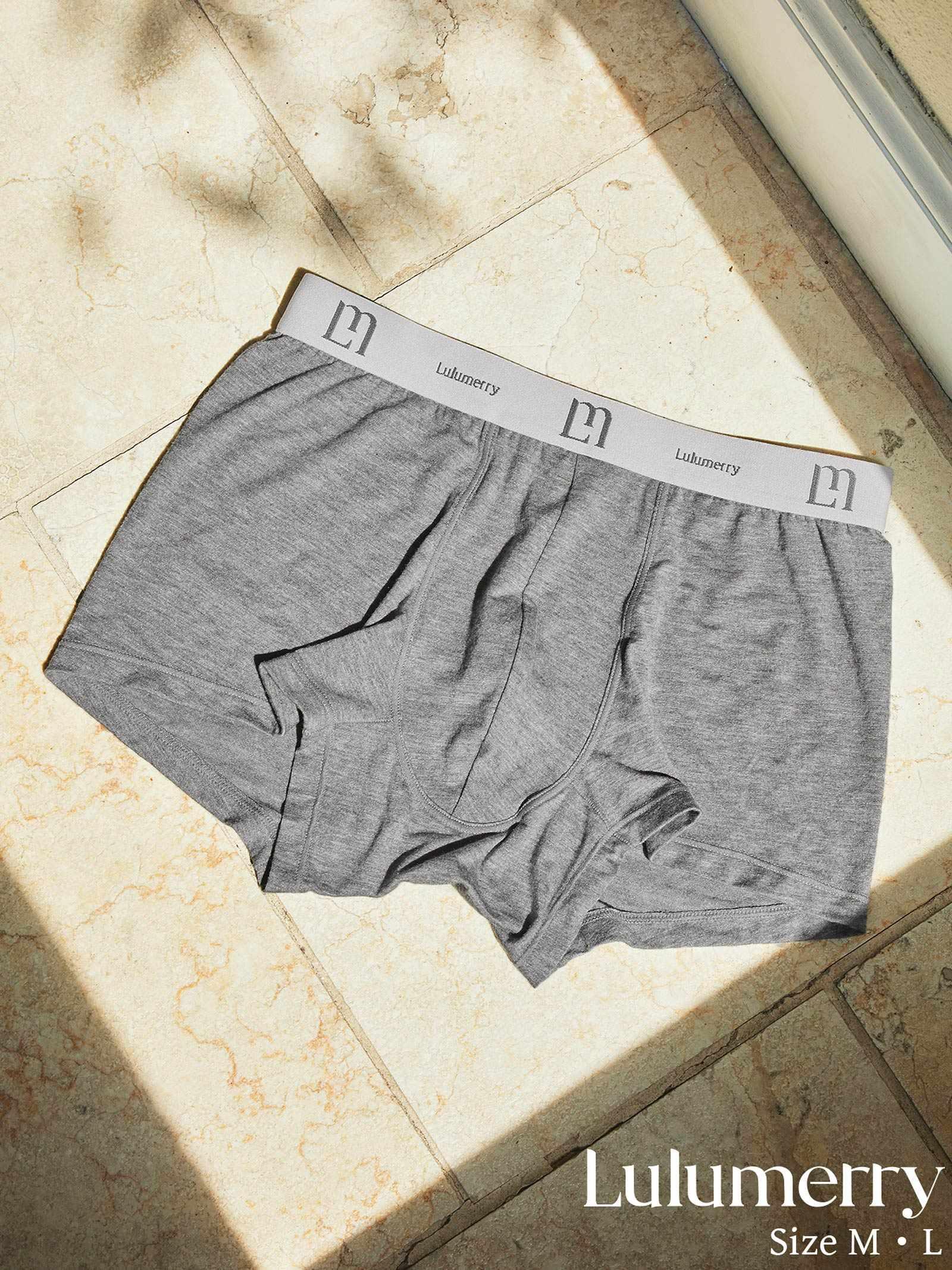 【YouTuber流那プロデュース/Lulumerry】モノグラムロゴ メンズパンツ/グレー - 【公式】247Lingerie