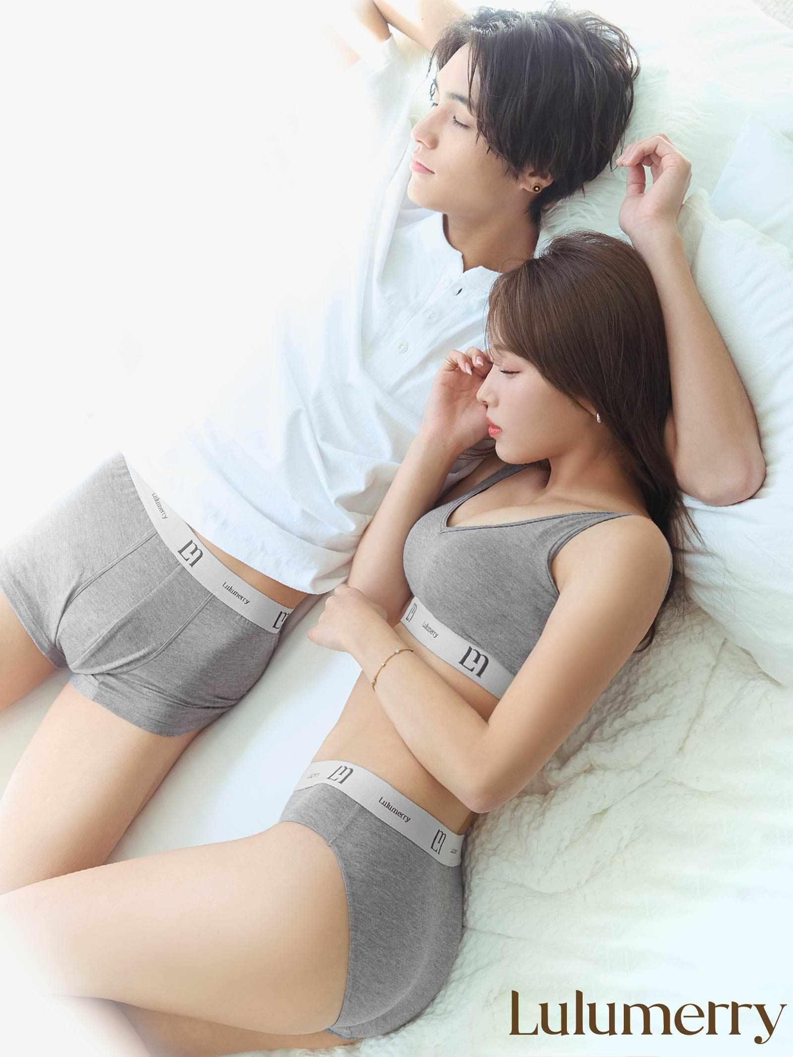 【YouTuber流那プロデュース/Lulumerry】モノグラムロゴ メンズパンツ/グレー - 【公式】247Lingerie