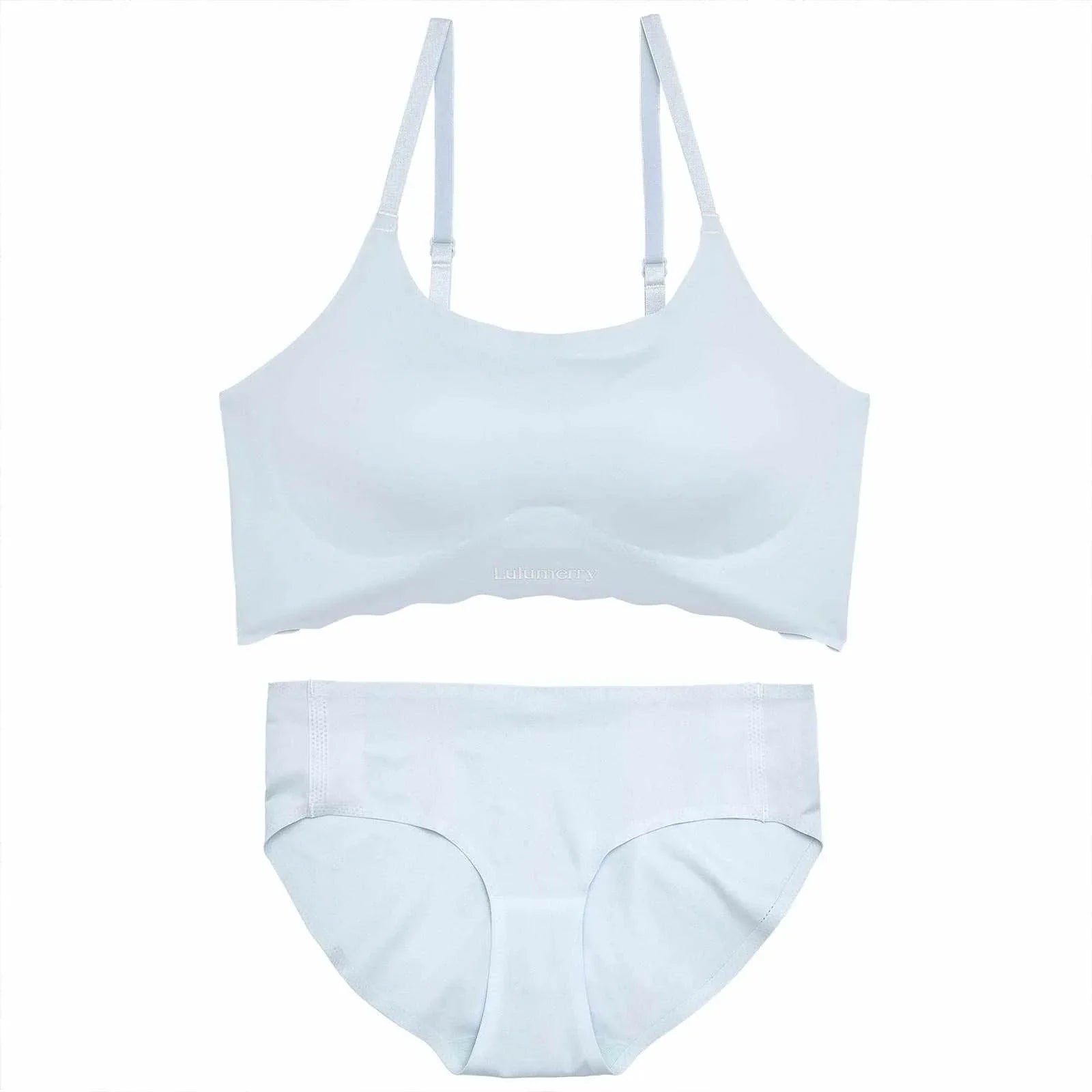 【YouTuber流那プロデュース/Lulumerry】ストレスフリー まんま”るな” ブラジャー&ショーツ / サックスブルー - 【公式】247Lingerie