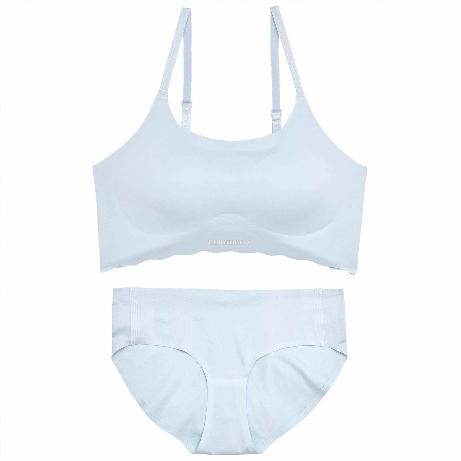 【YouTuber流那プロデュース/Lulumerry】ストレスフリー まんま”るな” ブラジャー&ショーツ / サックスブルー