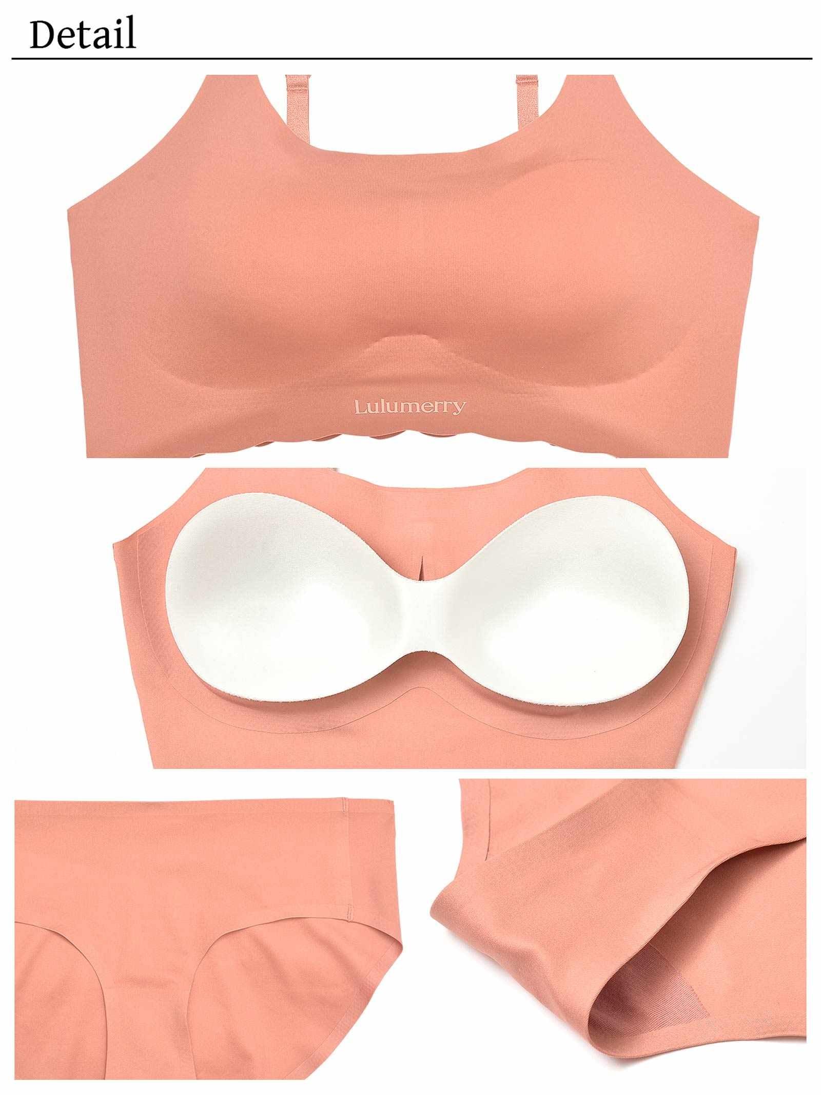 【YouTuber流那プロデュース/Lulumerry】ストレスフリー まんま”るな” ブラジャー&ショーツ / ピンク - 【公式】247Lingerie