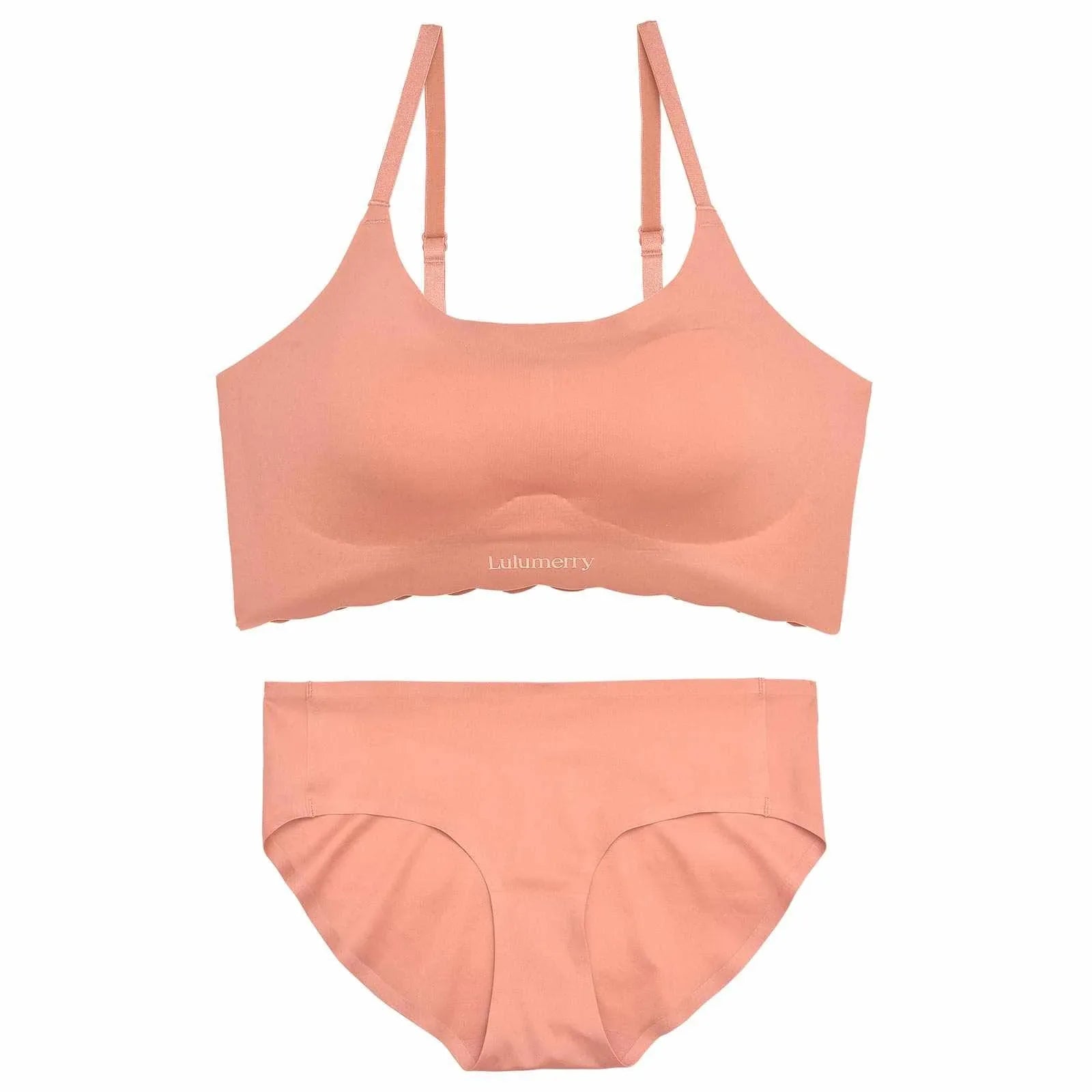 【YouTuber流那プロデュース/Lulumerry】ストレスフリー まんま”るな” ブラジャー&ショーツ / ピンク - 【公式】247Lingerie