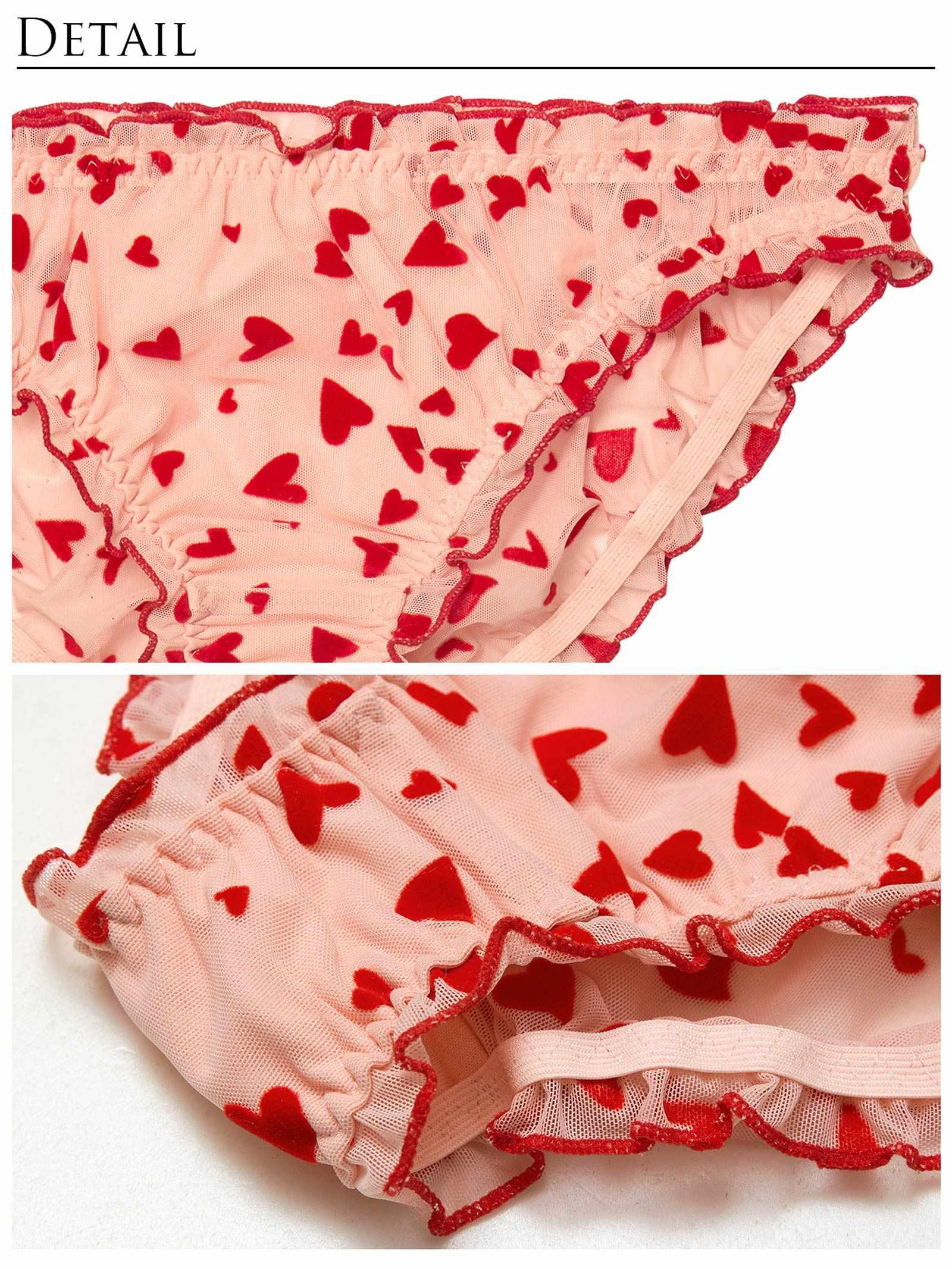 2/9新作!【ぴょな(PyunA.)プロデュース/Enfel】ロゴ刺繍&ハート柄 ショーツ2枚セット