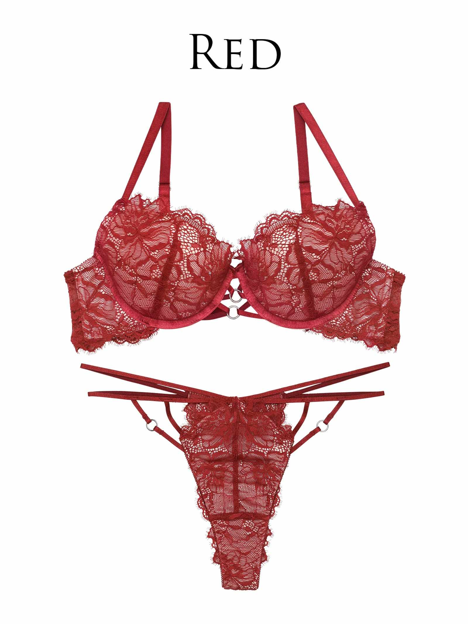 8/5新作!【ぴょな(PyunA.)プロデュース/Enfel】レースストリングデビル ブラジャー&Tバック