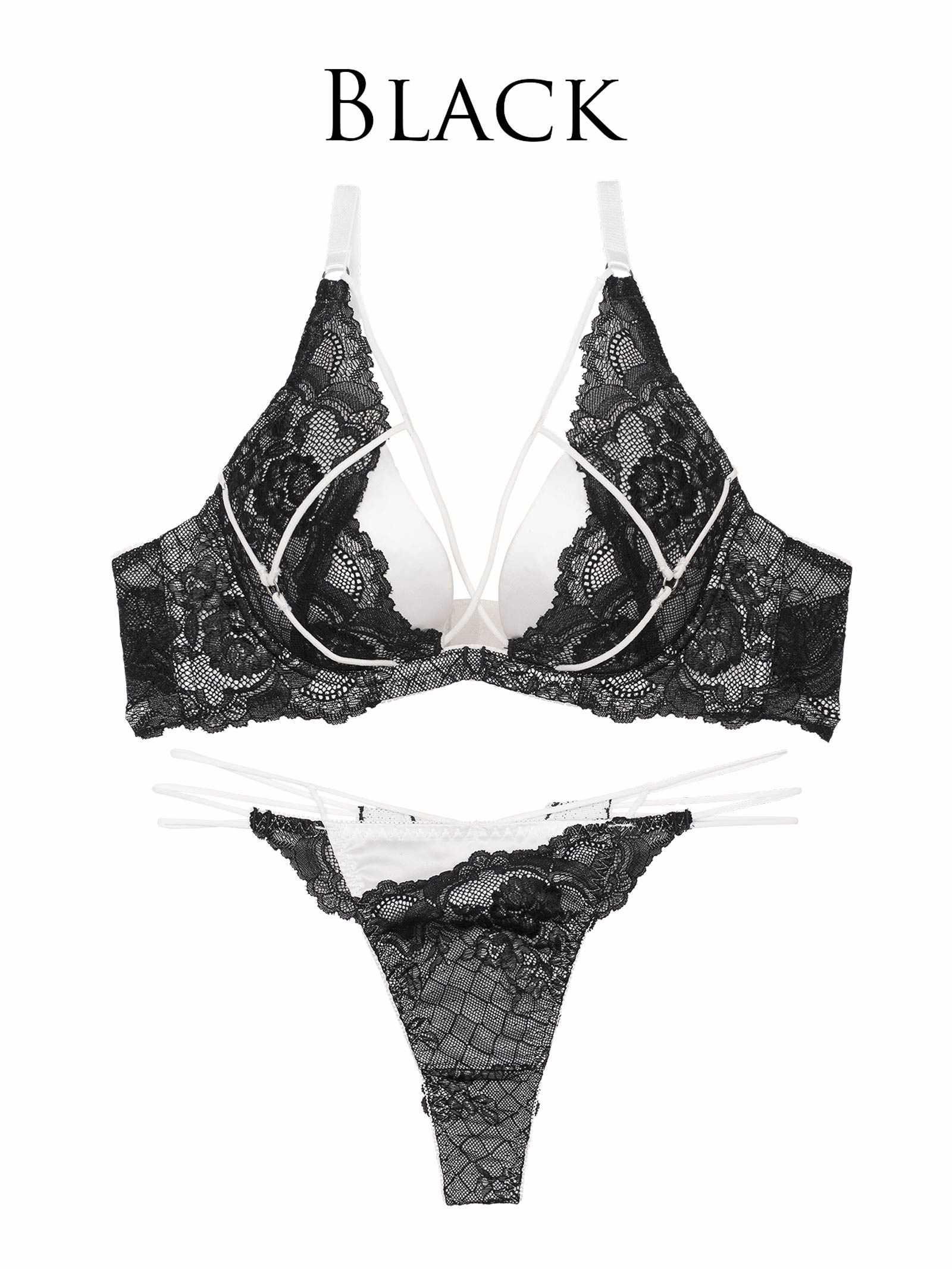 8/5新作!【ぴょな(PyunA.)プロデュース/Enfel】レイヤードデビル ブラジャー&Tバック