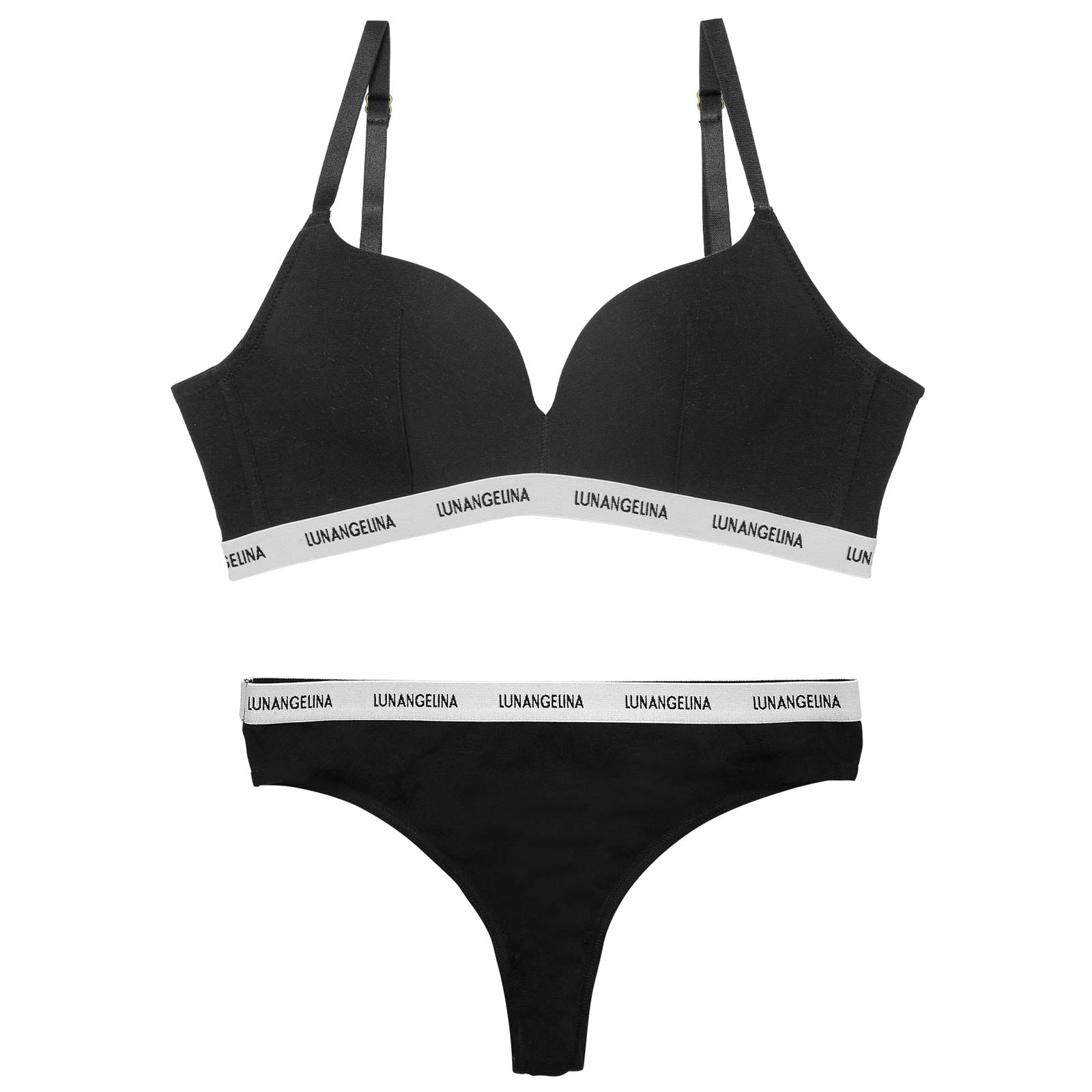 【ノンワイヤー】Bust Make Sporty Logo Bra & Cotton Logo Tape Shorts