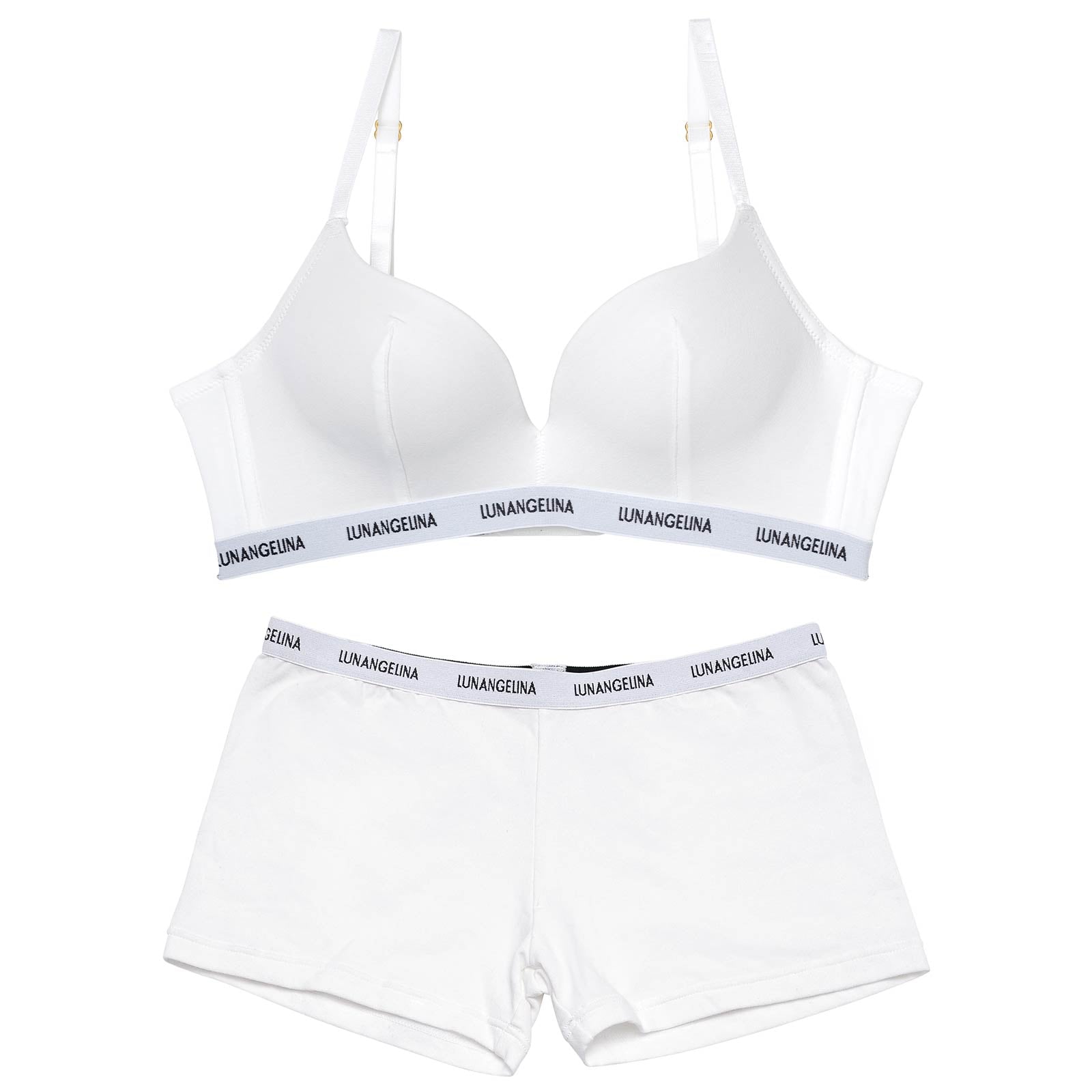 【ノンワイヤー】Bust Make Sporty Logo Bra & Cotton Logo Tape Shorts